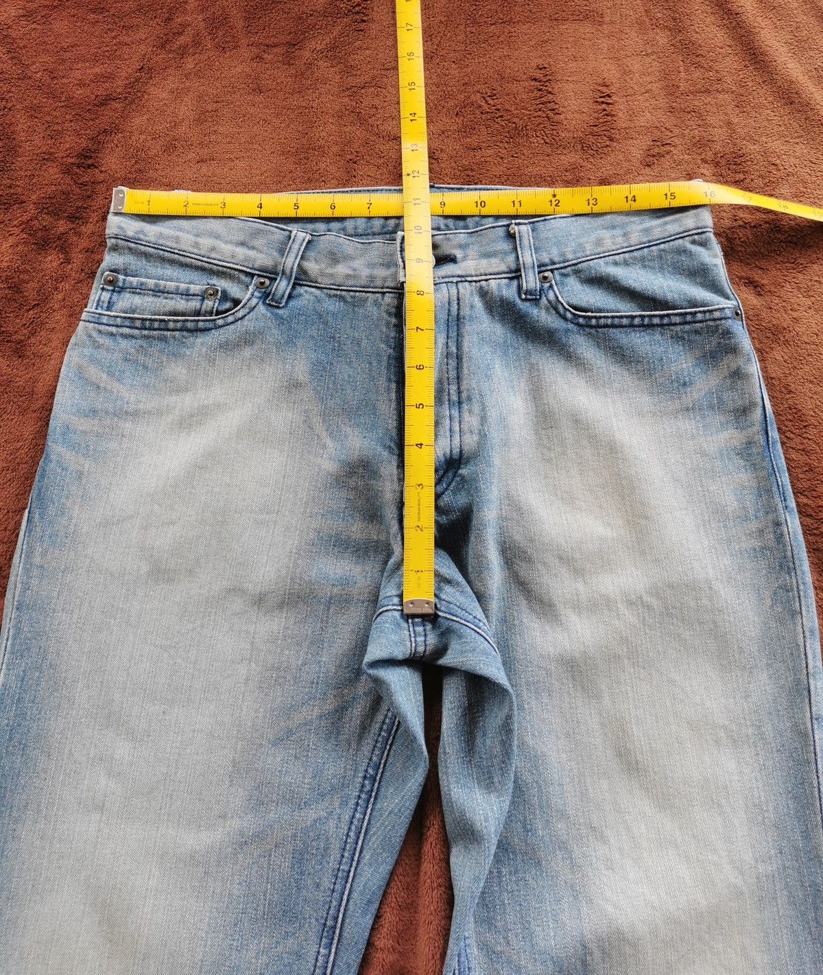 Japanese Brand Cowhide Leather Comme Ca Du Mode Japan Denim Jeans Size US 32 / EU 48 - 10 Thumbnail