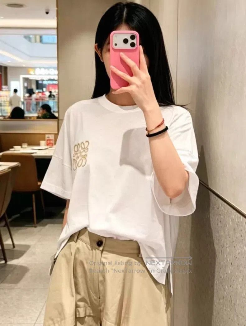 Loewe Loewe Cotton Knit Crochet Short Sleeve T-Shirt, Women's Size M / US 6-8 / IT 42-44 - 5 Thumbnail