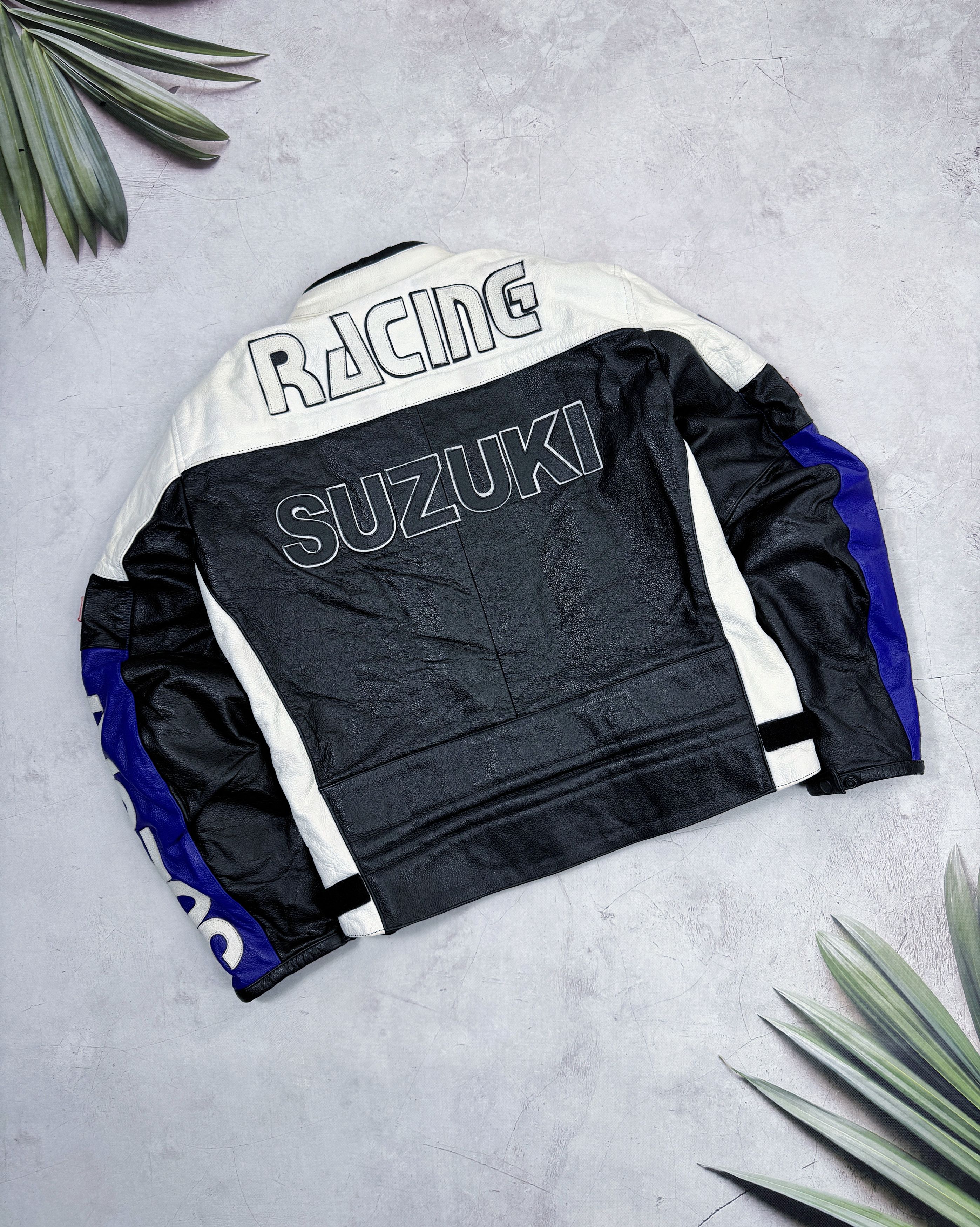 Other Vintage Suzuki Leather Jacket Moto Racing Motul Arai Helmet Size US XL / EU 56 / 4 - 17 Thumbnail