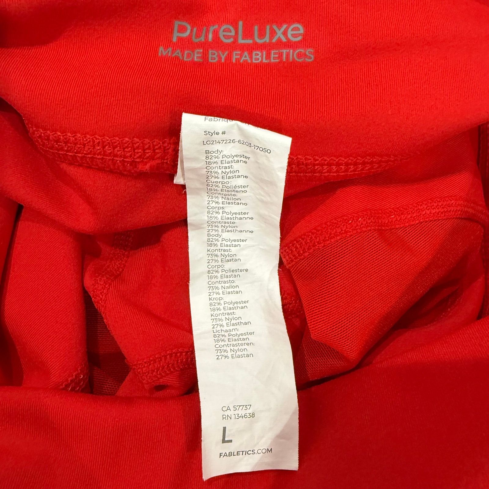 Fabletics Fabletics PureLuxe High Waisted Mesh Side Leggings, Size L Size 34" / US 12 / IT 48 - 3 Thumbnail
