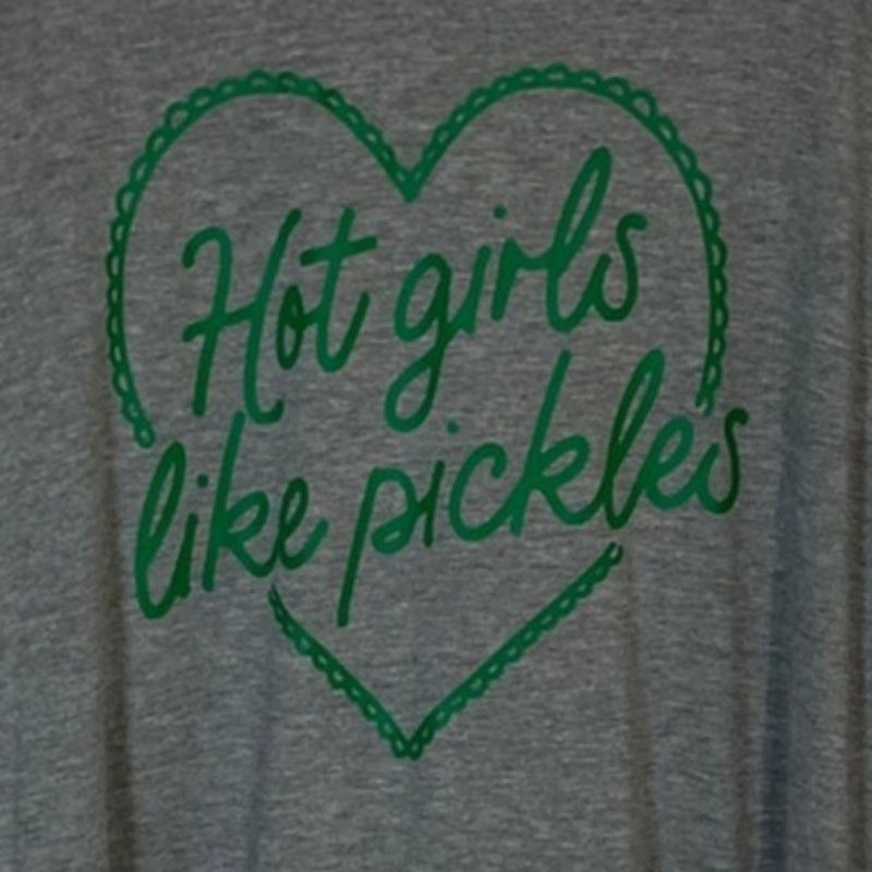 Jerzees Jerzees Gray Hot Girls Like Pickles Graphic T-shirt 2XL Size XXL / US 16-18 / IT 52-54 - 6 Thumbnail