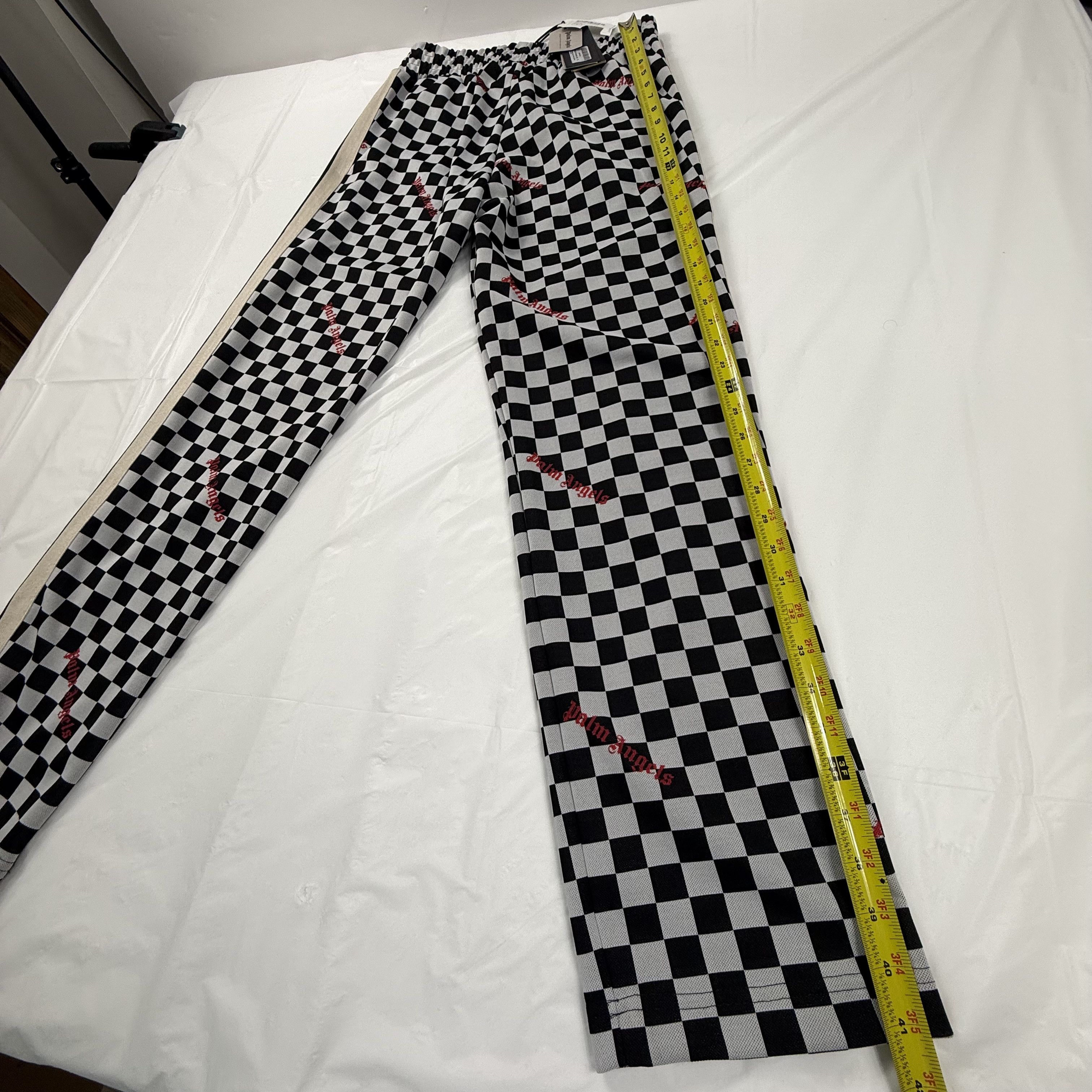 Palm Angels Palm Angels Mens Checkered Logo Track Pants Size M Size US 28 / EU 44 - 5 Thumbnail