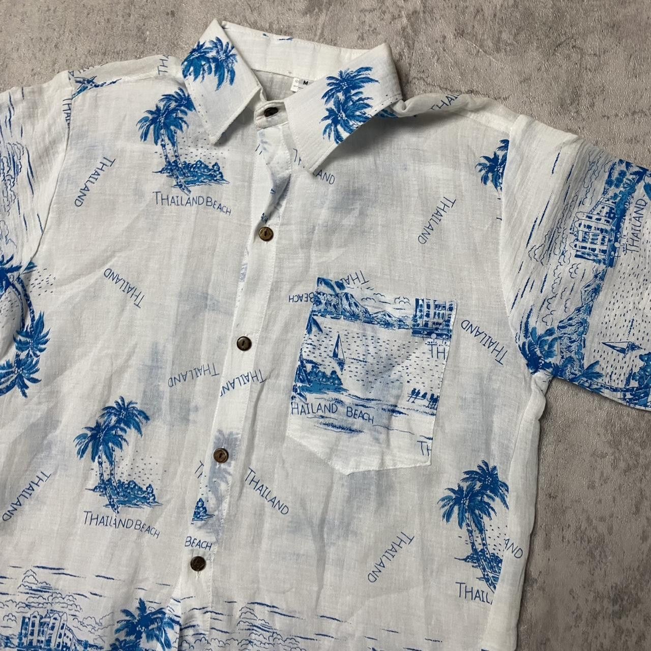 Other White and blue vintage Thai beach shirt #beachvibes Size US M / EU 48-50 / 2 - 2 Thumbnail