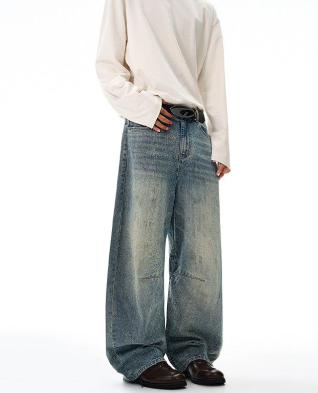 Japanese Brand American-style baggy retro wide-leg curved jeans Size US 32 / EU 48 - 3 Thumbnail