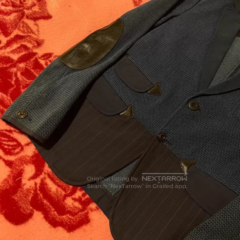 Junya Watanabe JUNYA WATANABE Ancient Indigo Dyed Patchwork Blazer Size US XS / EU 42 / 0 - 4 Thumbnail