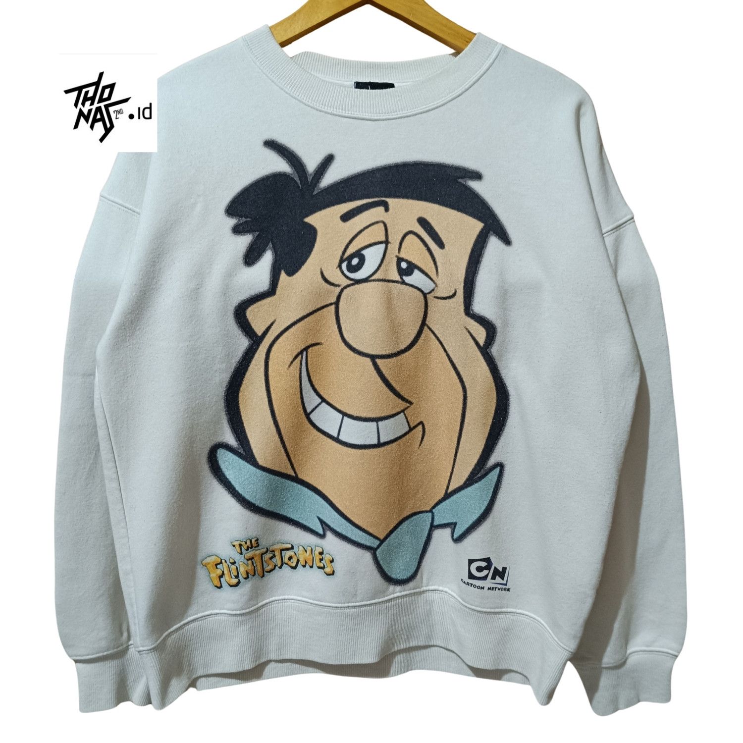 Vintage Y2K Flintstones Big Face Cartoon