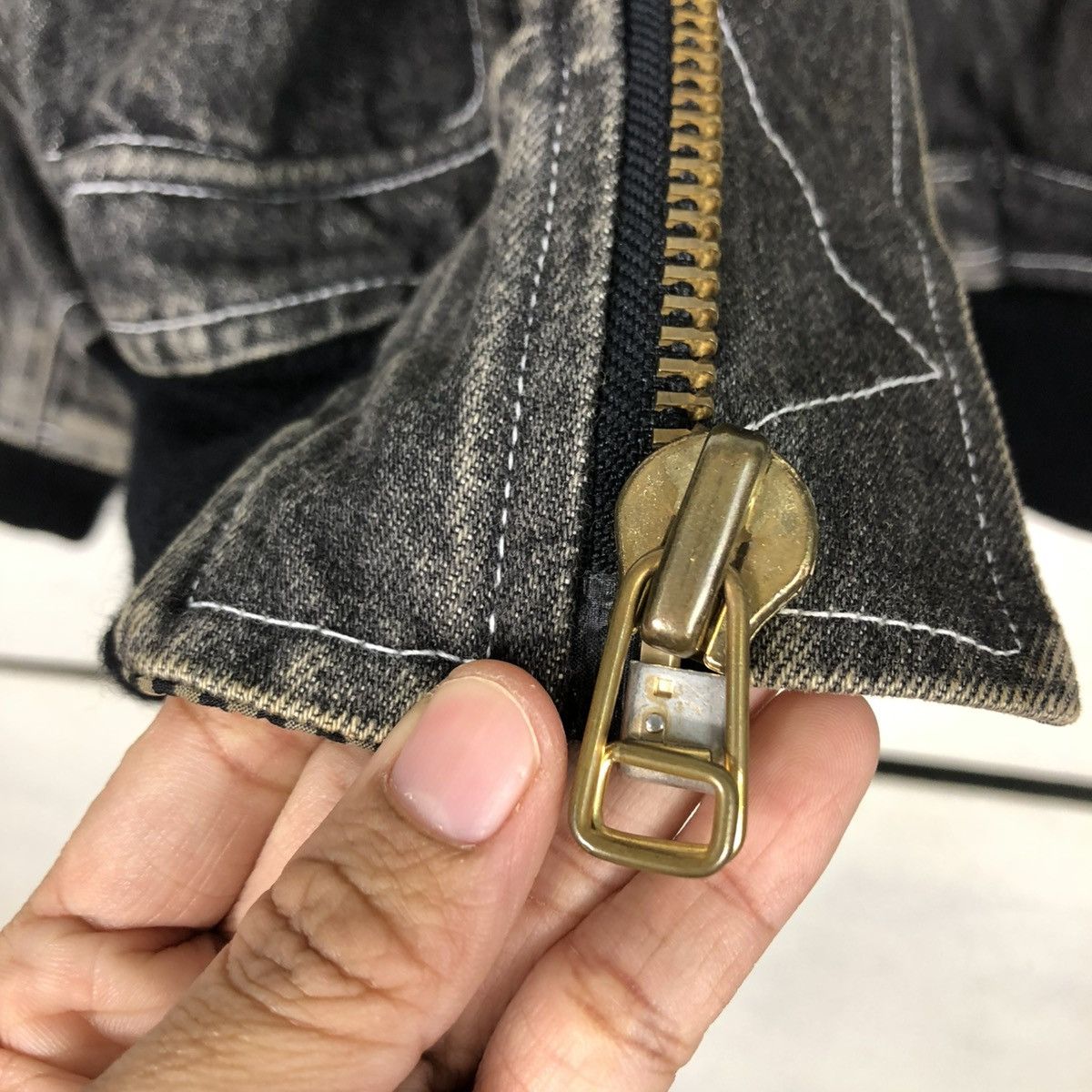 Japanese Brand 🔥VINTAGE DENIM BOMBER JACKET PINK HOUSE ISSEY MIYAKE Size US M / EU 48-50 / 2 - 20 Thumbnail