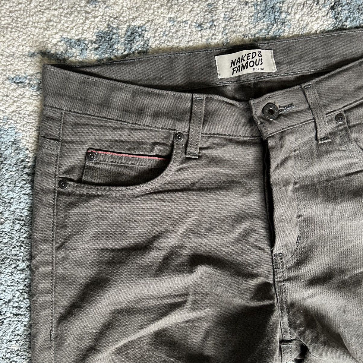 Naked & Famous AUTUMN 2020 Made in Canada BLACK STEEL DUCK CANVAS SELVEDGE Size US 33 - 5 Thumbnail