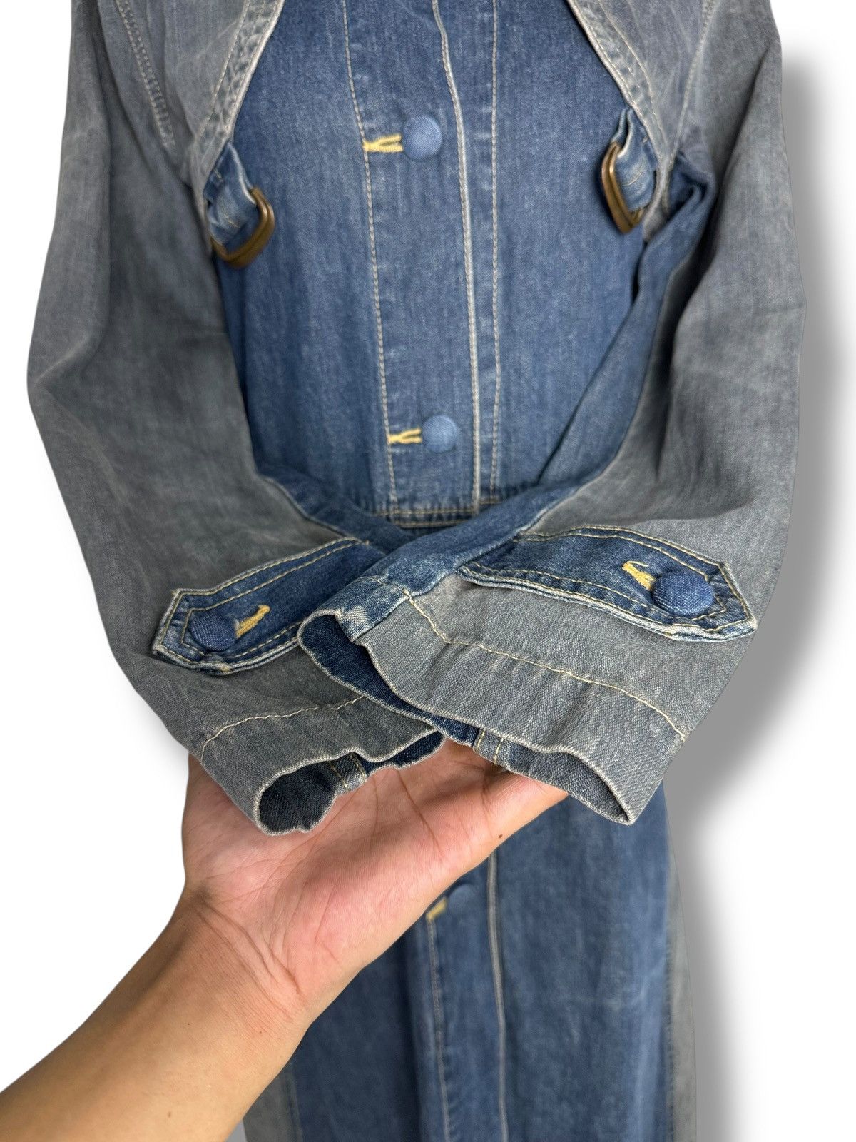 Hysteric Glamour Hysteric Glamour Denim Trench Coat Jumpsuit Size ONE SIZE - 11 Thumbnail