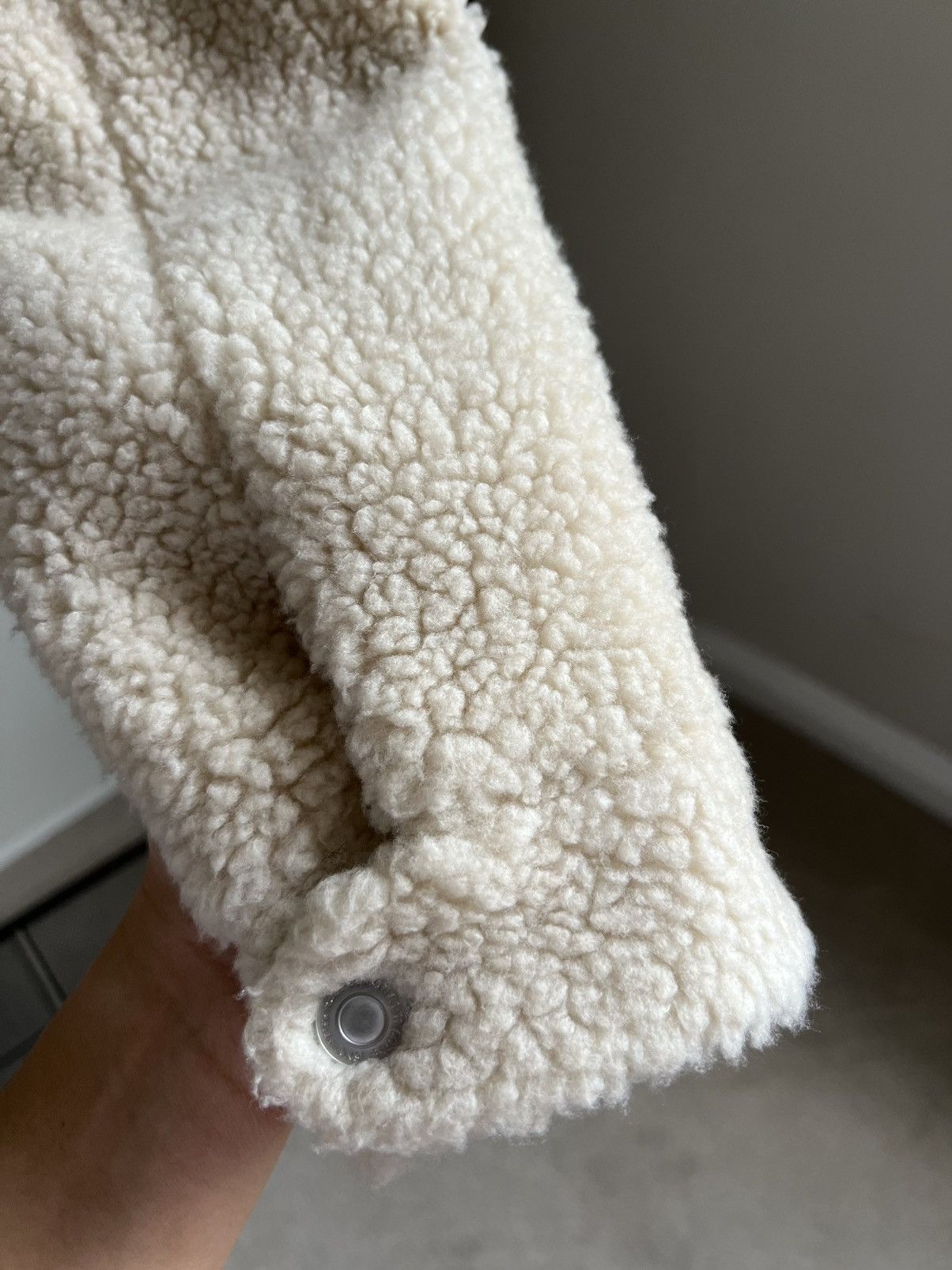 Allsaints AllSaints Bevin Sherpa Jacket – Cream/Beige – Size XL Size US XL / EU 56 / 4 - 5 Thumbnail