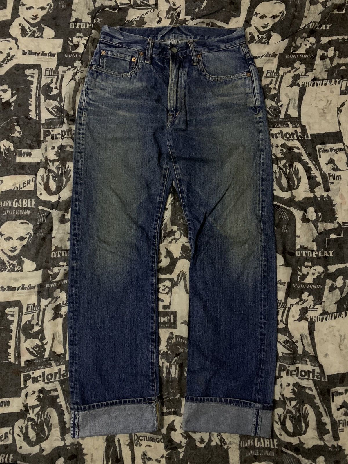 Blue Blue Japan 💥Vintage Iron H.R Market Indigo Denim Size US 29 - 1 Thumbnail