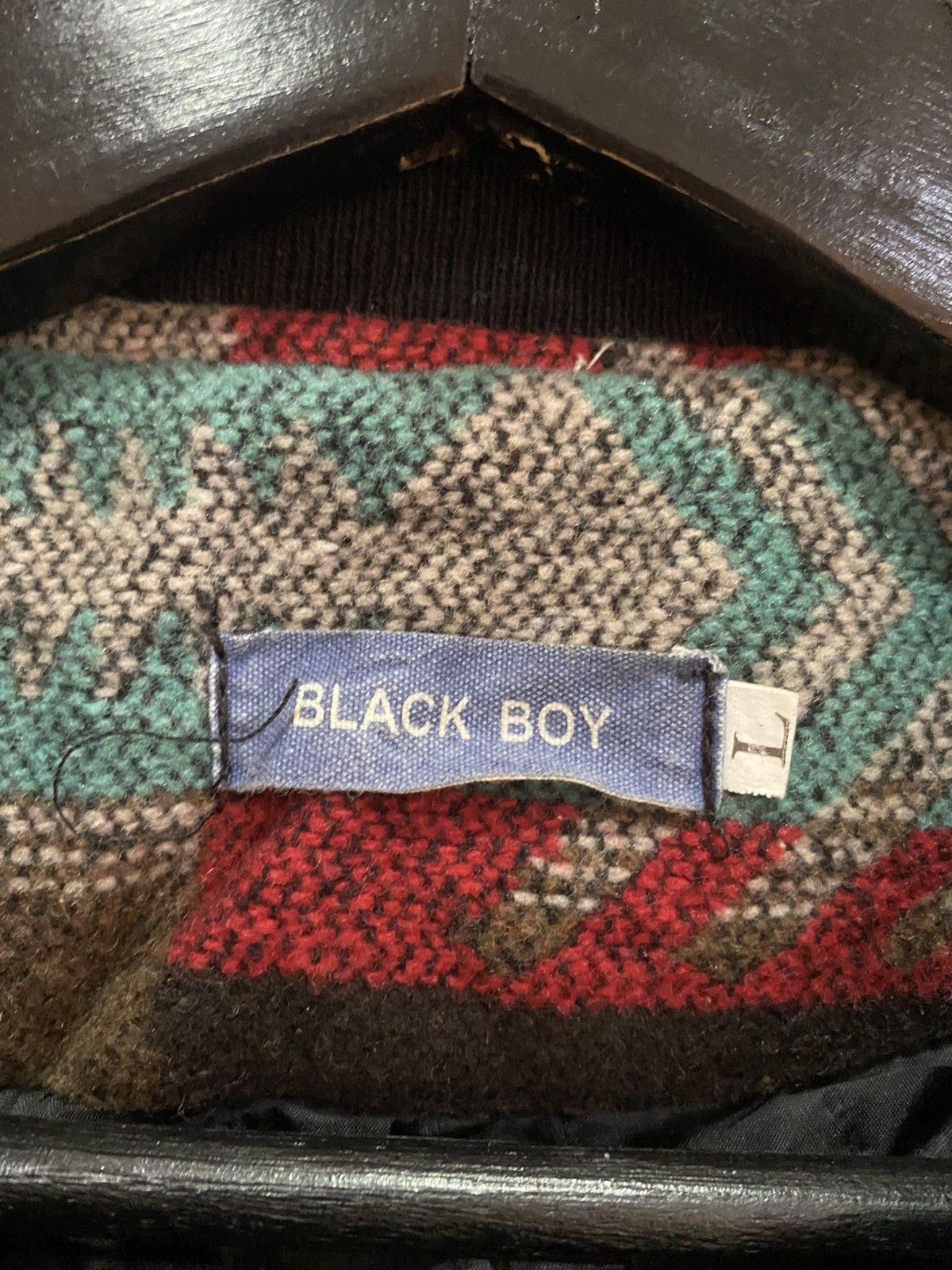 Black Boy Place VINTAGE BLACK BOY NAVAJO BOMBER JACKET Size L / US 10 / IT 46 - 6 Thumbnail