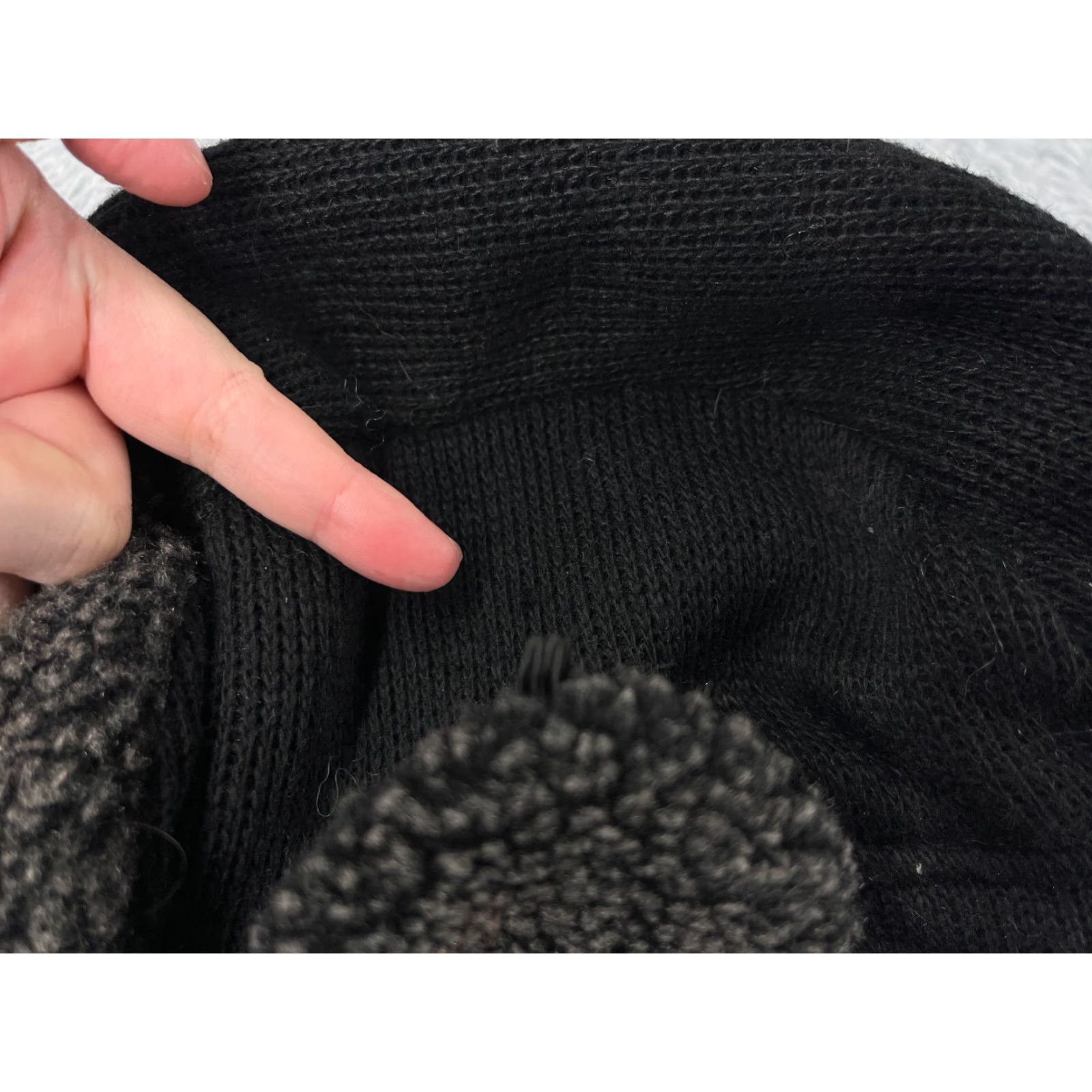 Vintage VINTAGE Henry K Jacobi Co Trapper Hat / Beanie Adult One Size Black Red Plaid Knit Wool Faux Fur Ear Flap Hat Mens Camp Outdoor 90s Size ONE SIZE - 4 Thumbnail