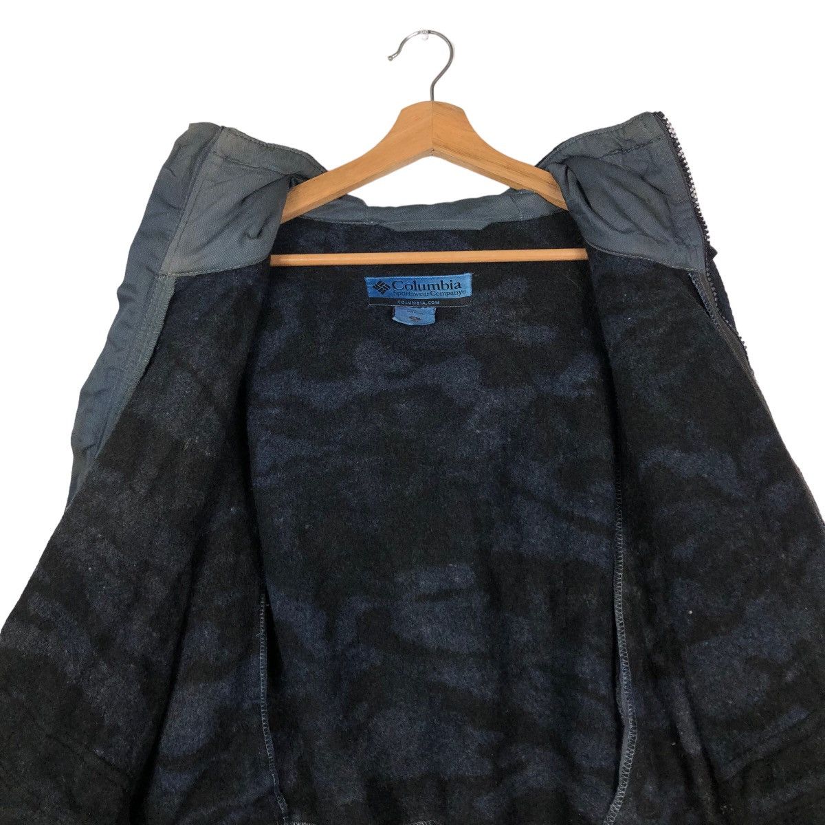 Japanese Brand 🔥Vintage Heavy Jacket Hoodie Columbia Blue Camo Design Size US XL / EU 56 / 4 - 16 Thumbnail