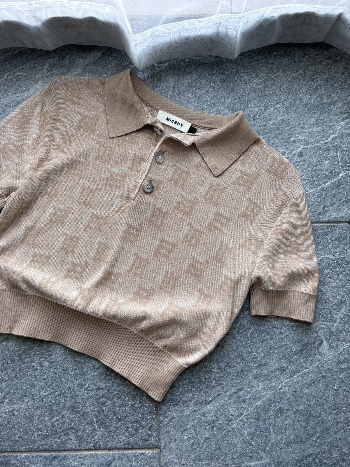 Misbhv Tee shirt misbhv size small monogram crop top women Size S / US 4 / IT 40 - 5 Thumbnail