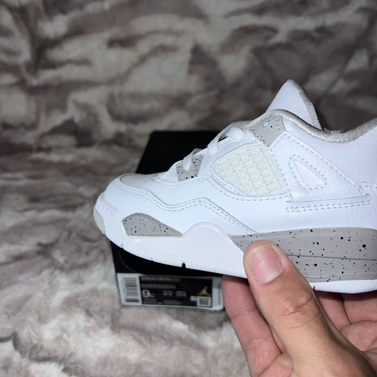 Jordan Brand JORDAN 4 RETRO WHITE OREO (2021)(TD) Size US 9 / EU 42 - 5 Thumbnail