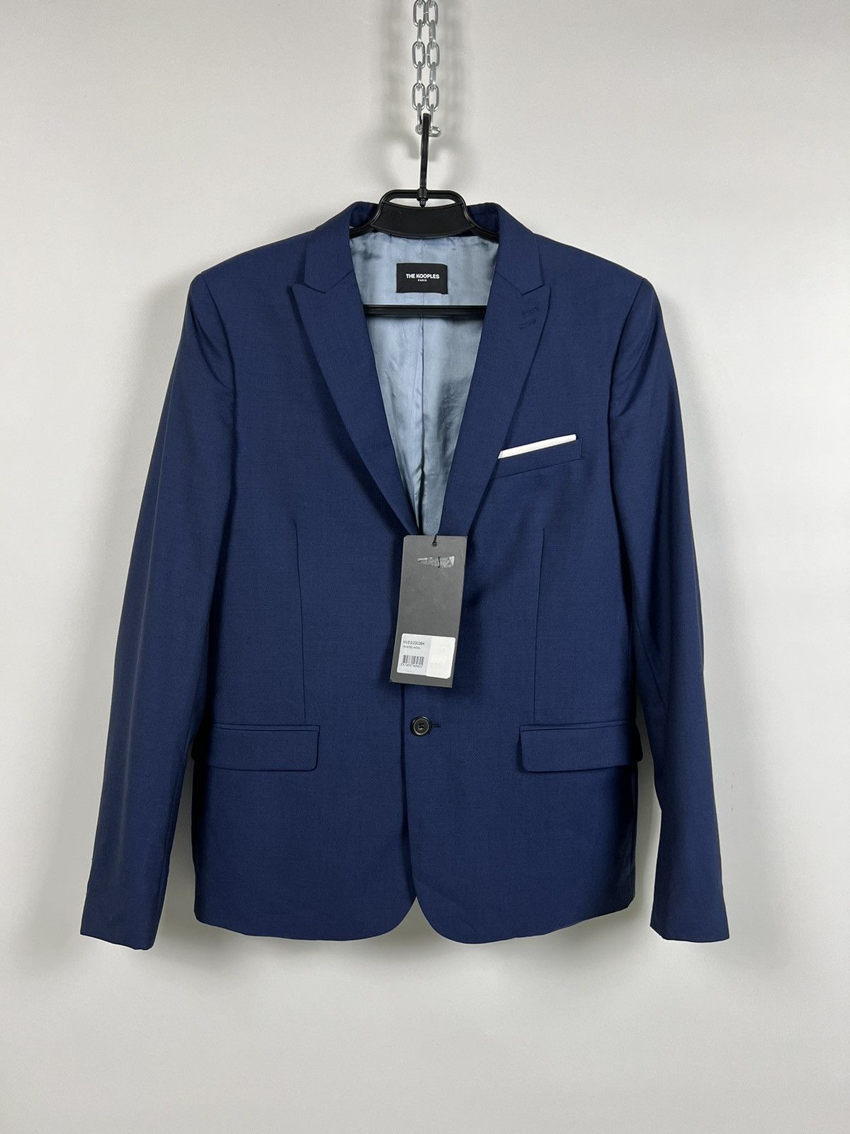 NEW! The Kooples Twisted Wool Blazer Dark Blue Size 48