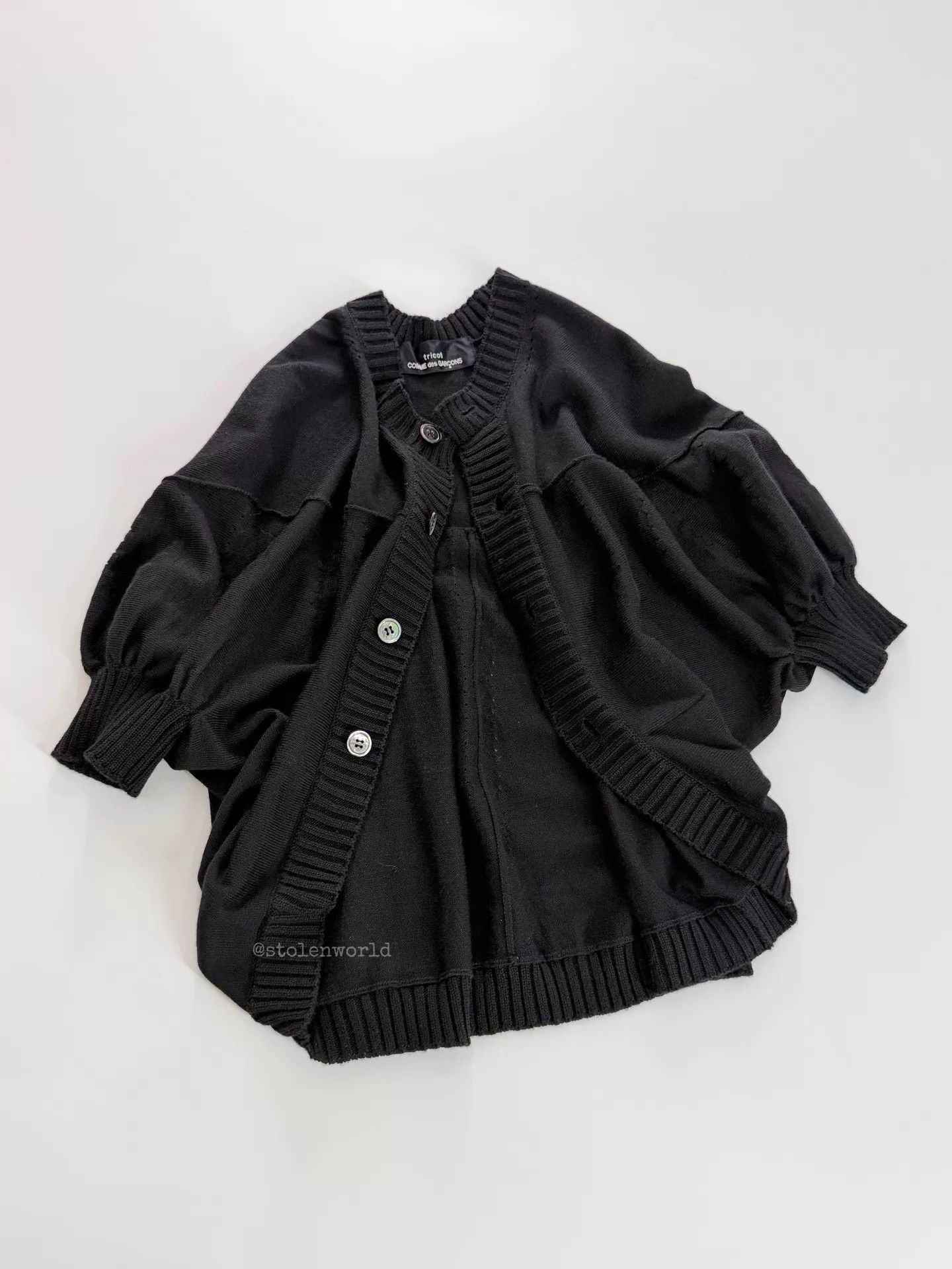 Comme des Garcons Comme des Garçons Cocoon Balloon Wool Cardigan Size ONE SIZE - 5 Thumbnail