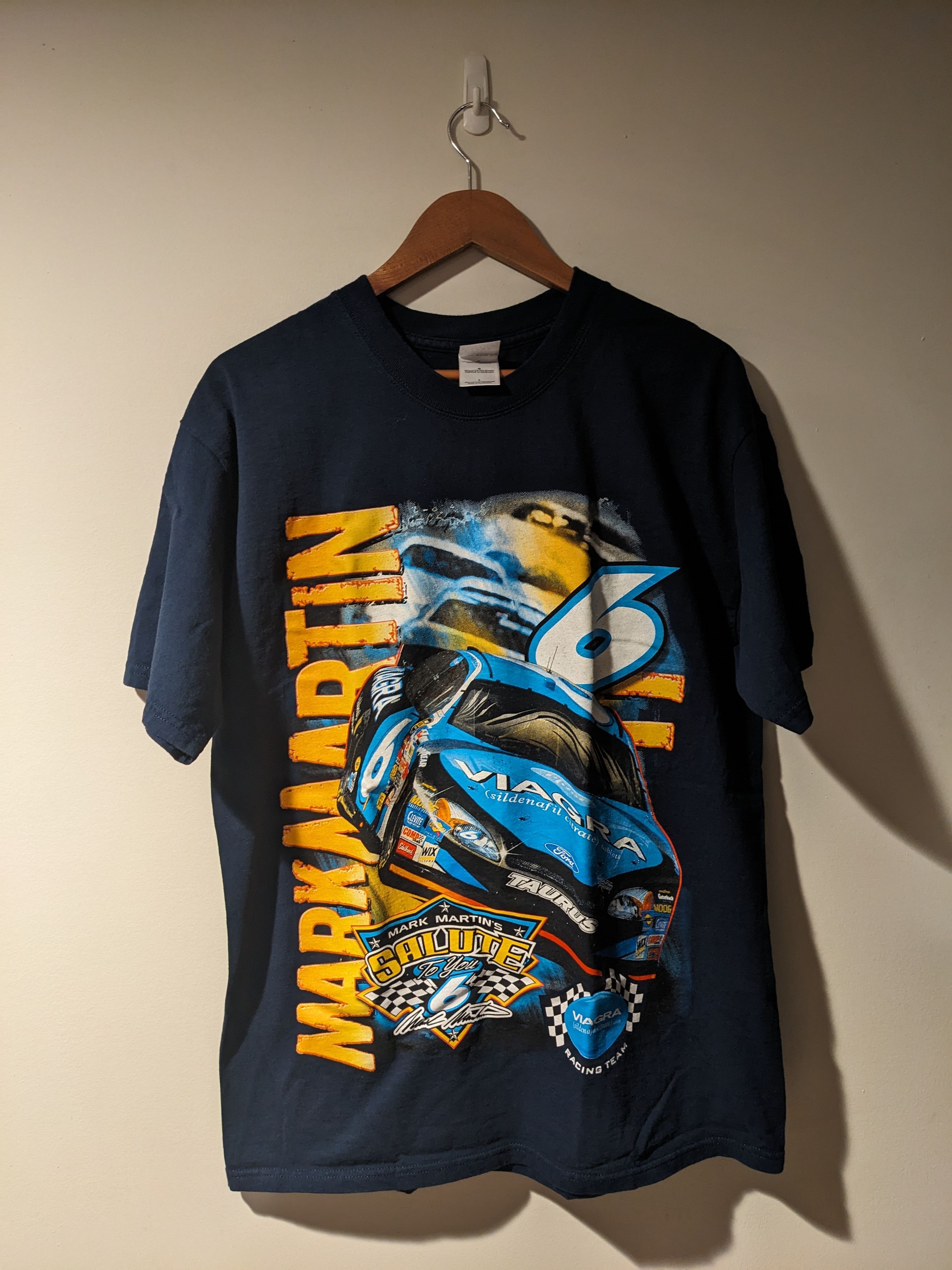 Chase Authentics × NASCAR × Vintage Vintage Y2K Mark Martin Nascar Chase Authentic Front T-Shirt Size US L / EU 52-54 / 3 - 1 Thumbnail