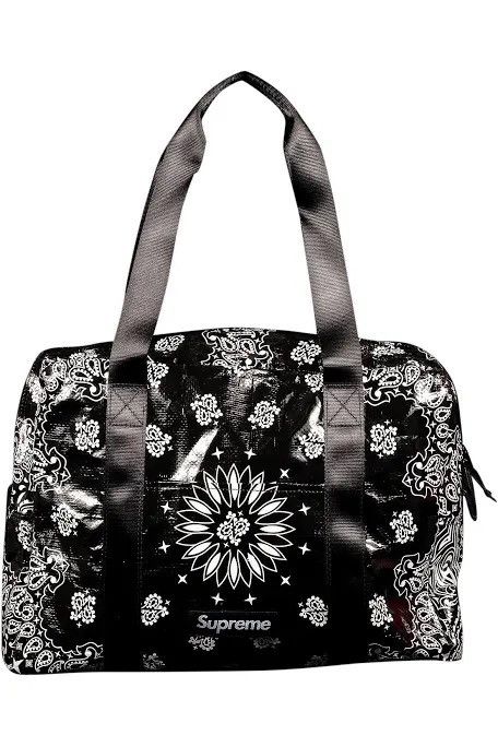 Supreme Supreme Bandana Tarp Small Duffle Bag 'Black' Size ONE SIZE - 2 Thumbnail