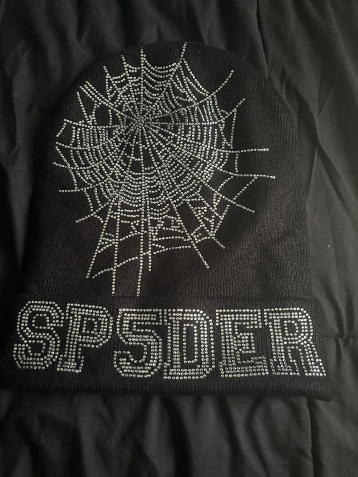 Sp5der Sp5der Black Beanie Size ONE SIZE - 1 Thumbnail