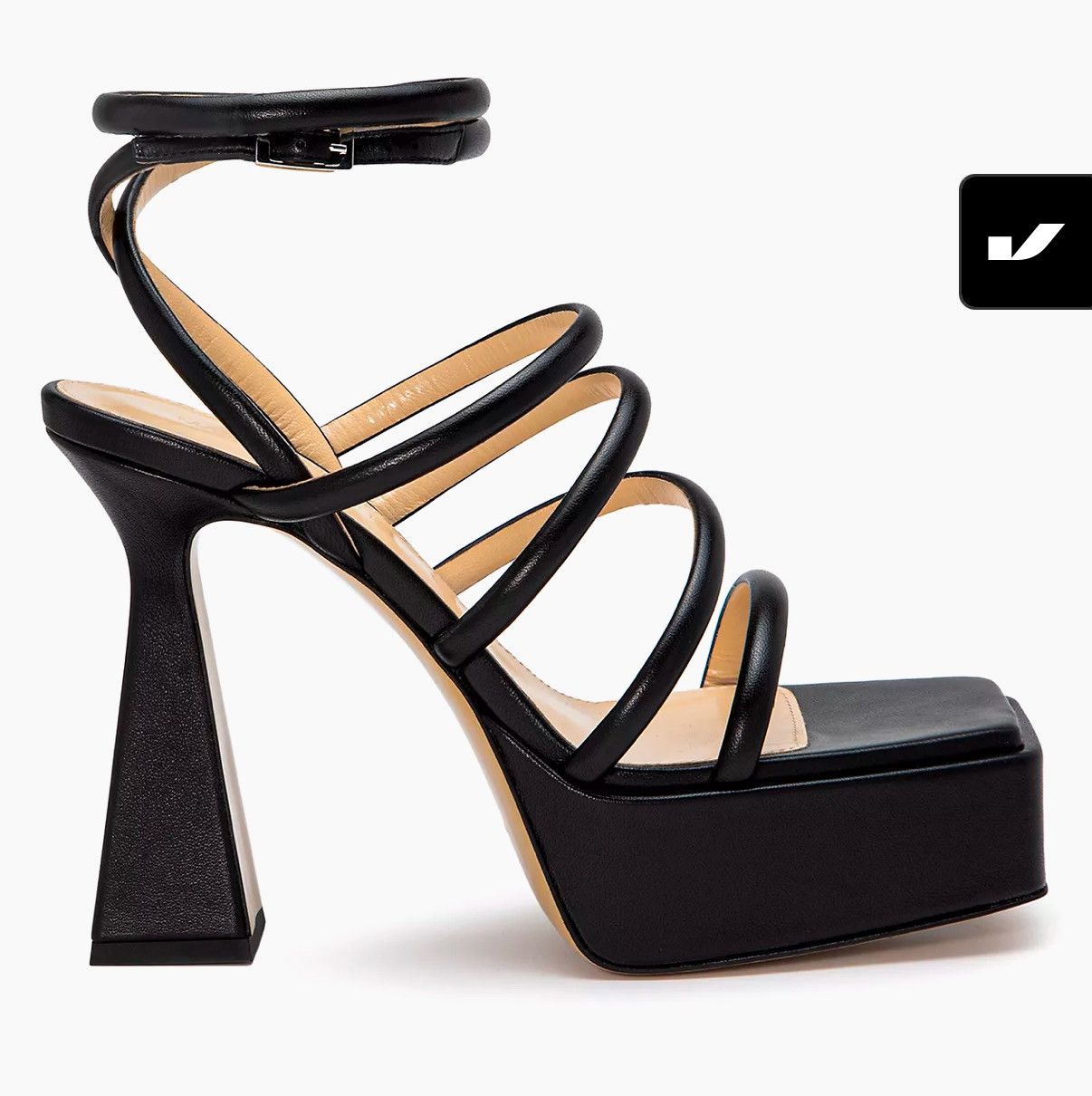 MACH & MACH Nib Mach & Mach Strappy Leather Platform Sandals size 6.5 37 Size US 7 / IT 37 - 6 Thumbnail