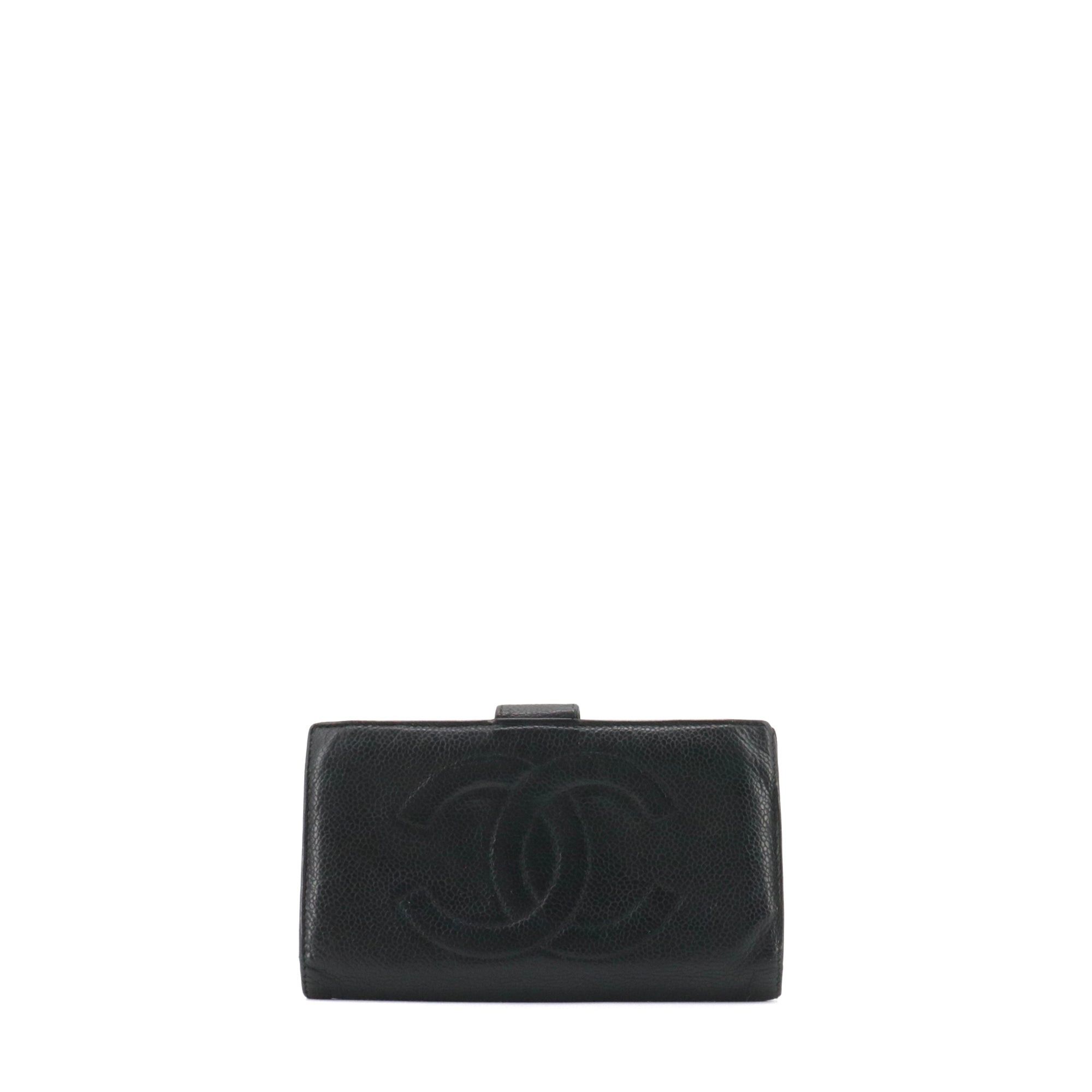 CHANEL - Chanel CC wallet in vintage black grained leather