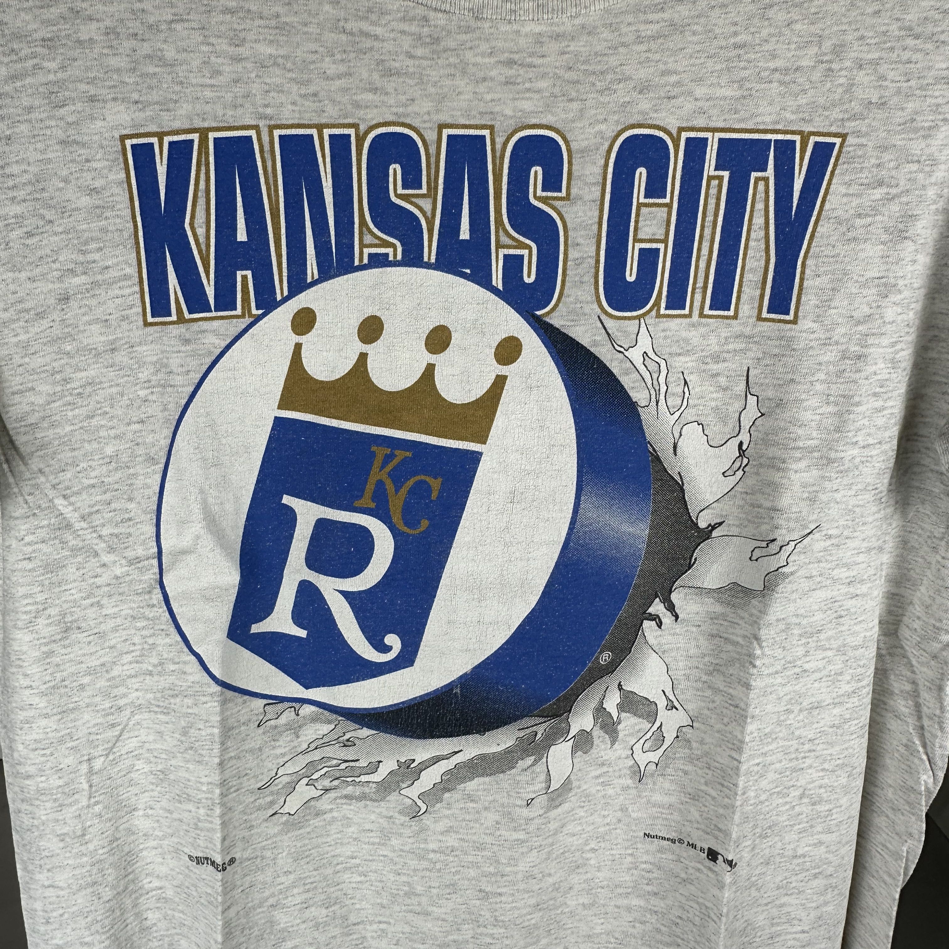 Vintage 90s Kansas City Royals Breakthrough MLB Nutmeg T-Shirt Size US M / EU 48-50 / 2 - 2 Thumbnail