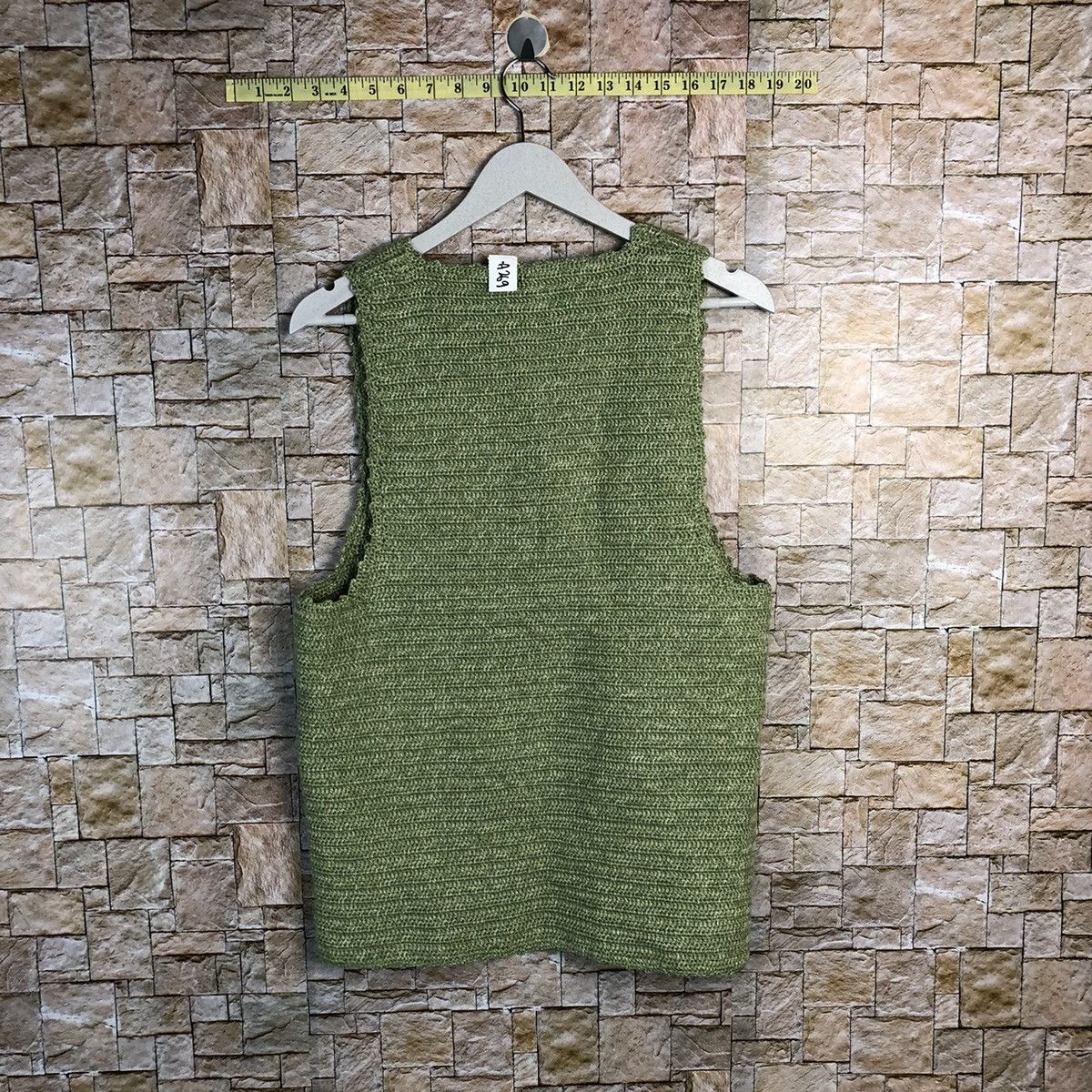 Homespun Knitwear Japanese Brand Green knitwear Vest #A269 Size US S / EU 44-46 / 1 - 11 Thumbnail