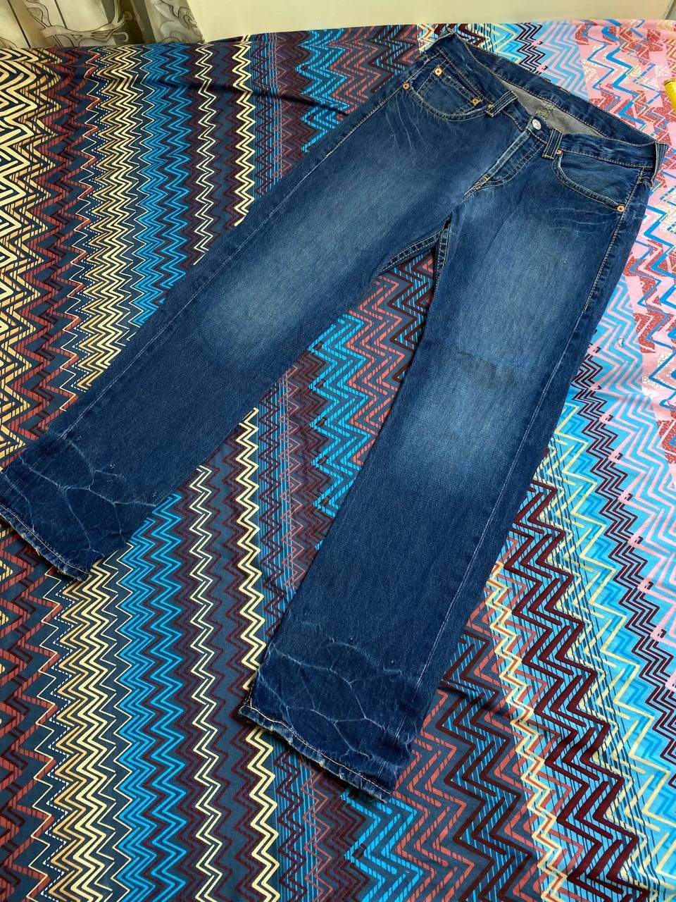 Levi's × Vintage True Vintage 90s Levis 901 Jeans Navy Pants Denim Size US 34 / EU 50 - 19 Thumbnail