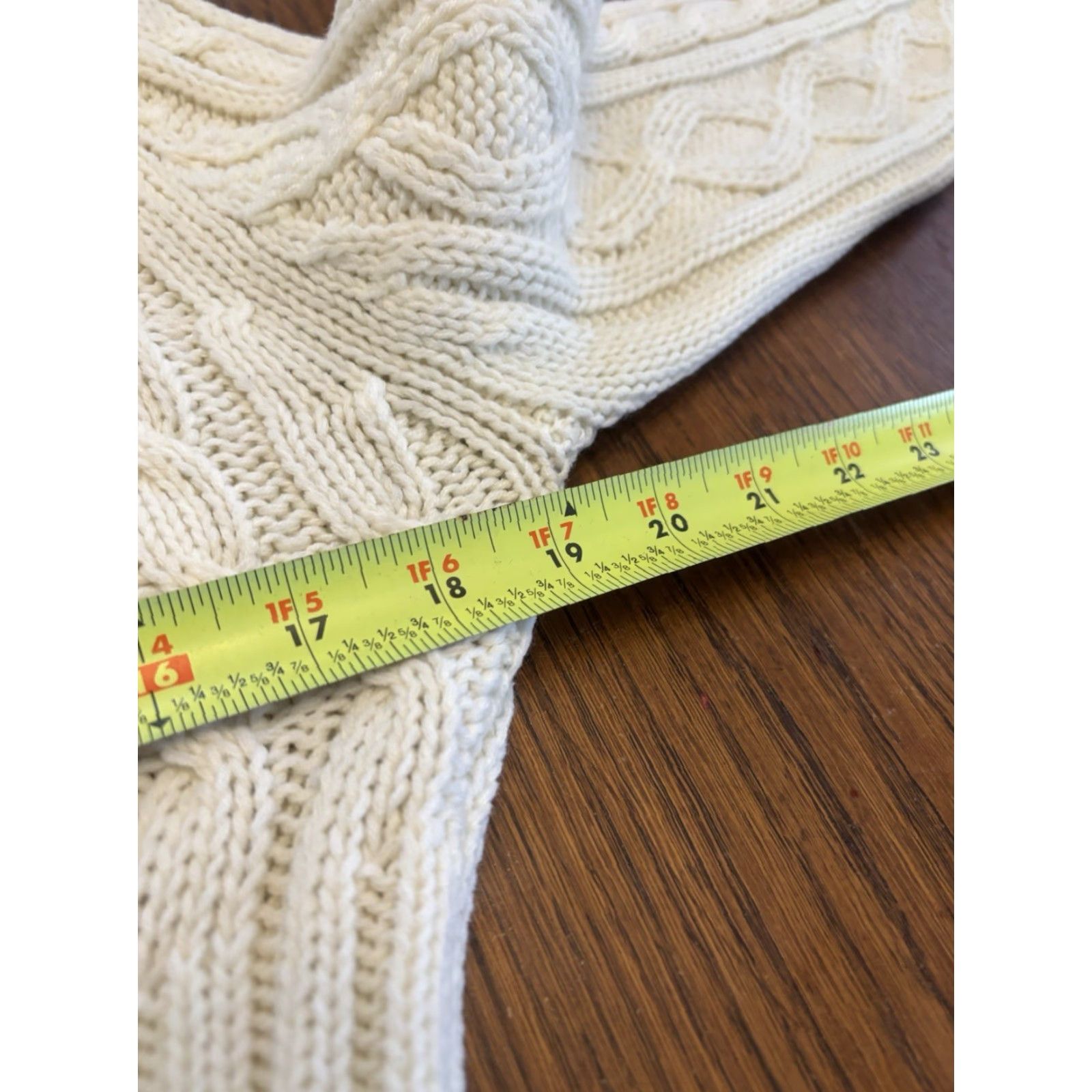 Talbots Talbots Women's Cardigan Sweater Cable-Knit Ivory Cream M Long Sleeve Buttoned Knit Cotton Casual Fall Winter Spring Vintage: No Womens Regular XS-XL? Size M / US 6-8 / IT 42-44 - 2 Thumbnail