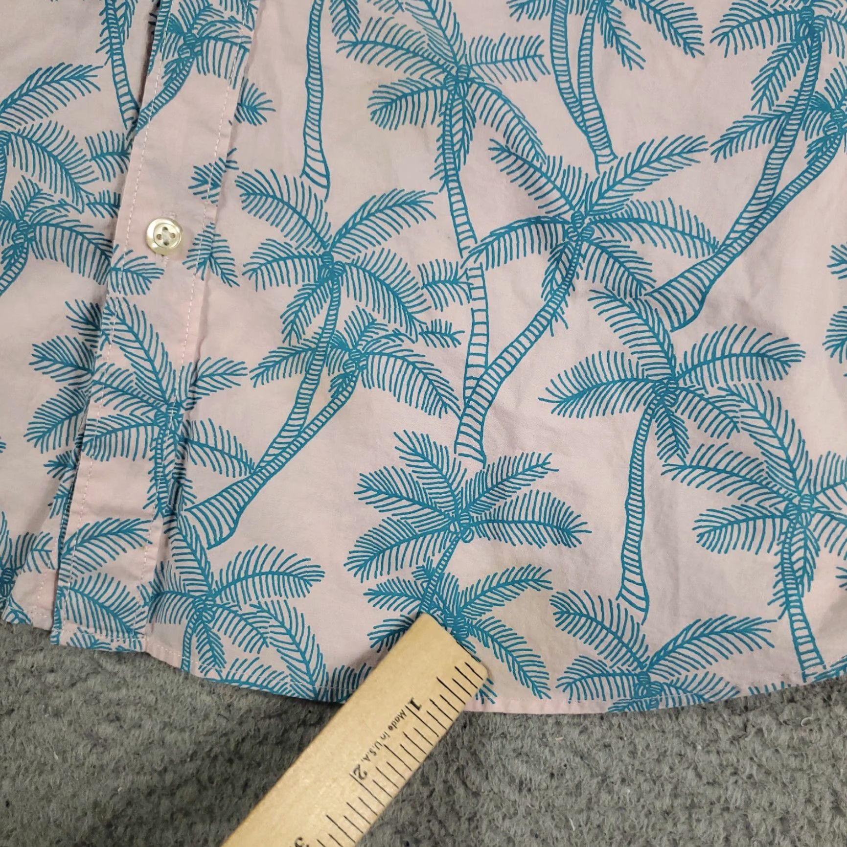 Bonobos Bonobos Button Up Shirt Mens Large Pink Blue Palm Tree Floral Print Short Sleeve Size US L / EU 52-54 / 3 - 3 Thumbnail