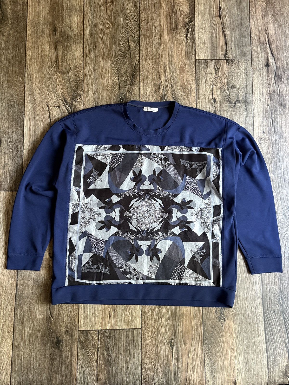 Versace Versace Collection Silk Tie Logo Sweatshirt Size US M / EU 48-50 / 2 - 1 Thumbnail
