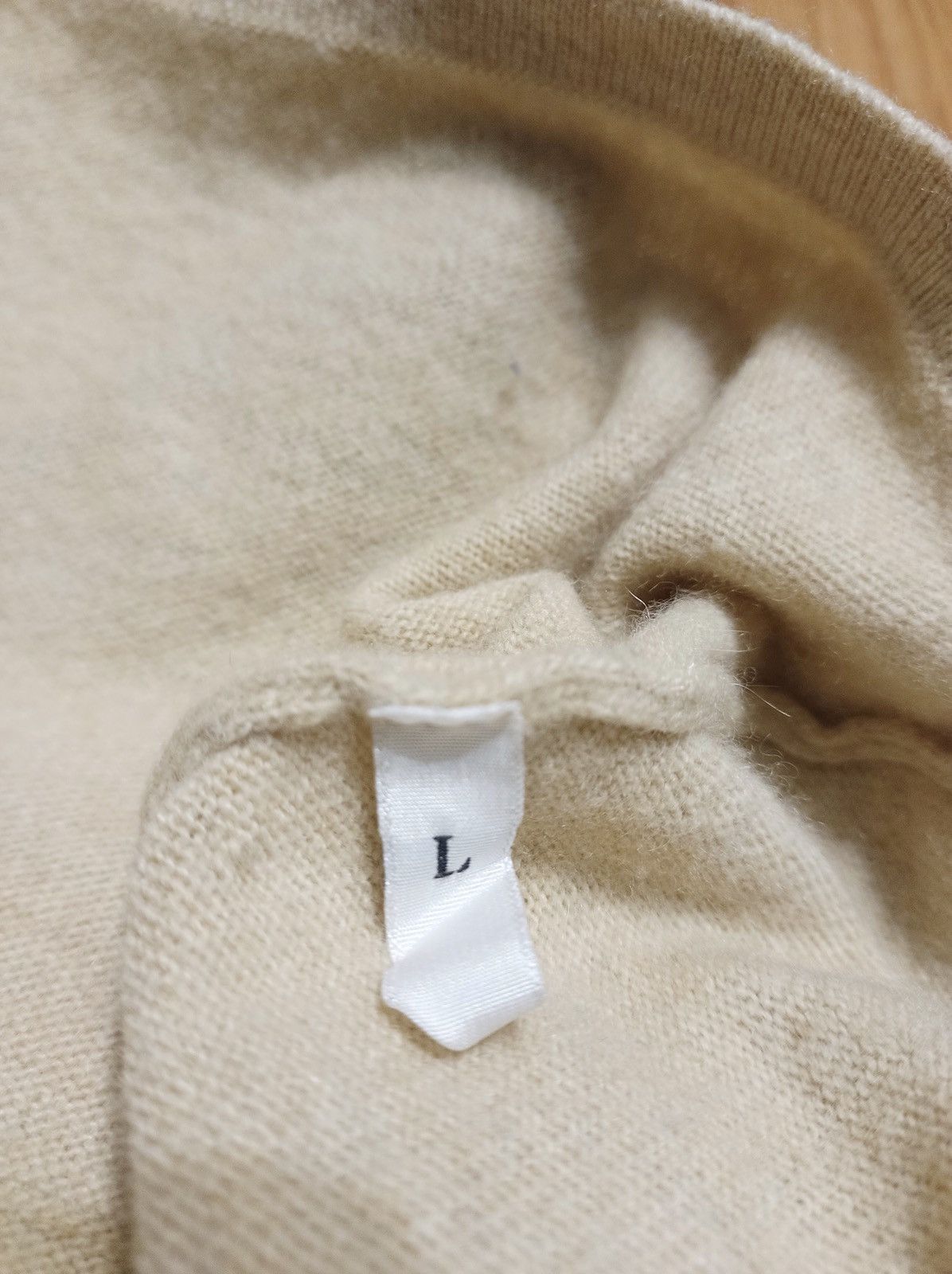 Other Donna Lane Pure Cashmere Beige Designer Sweater Size L Size L / US 10 / IT 46 - 10 Thumbnail