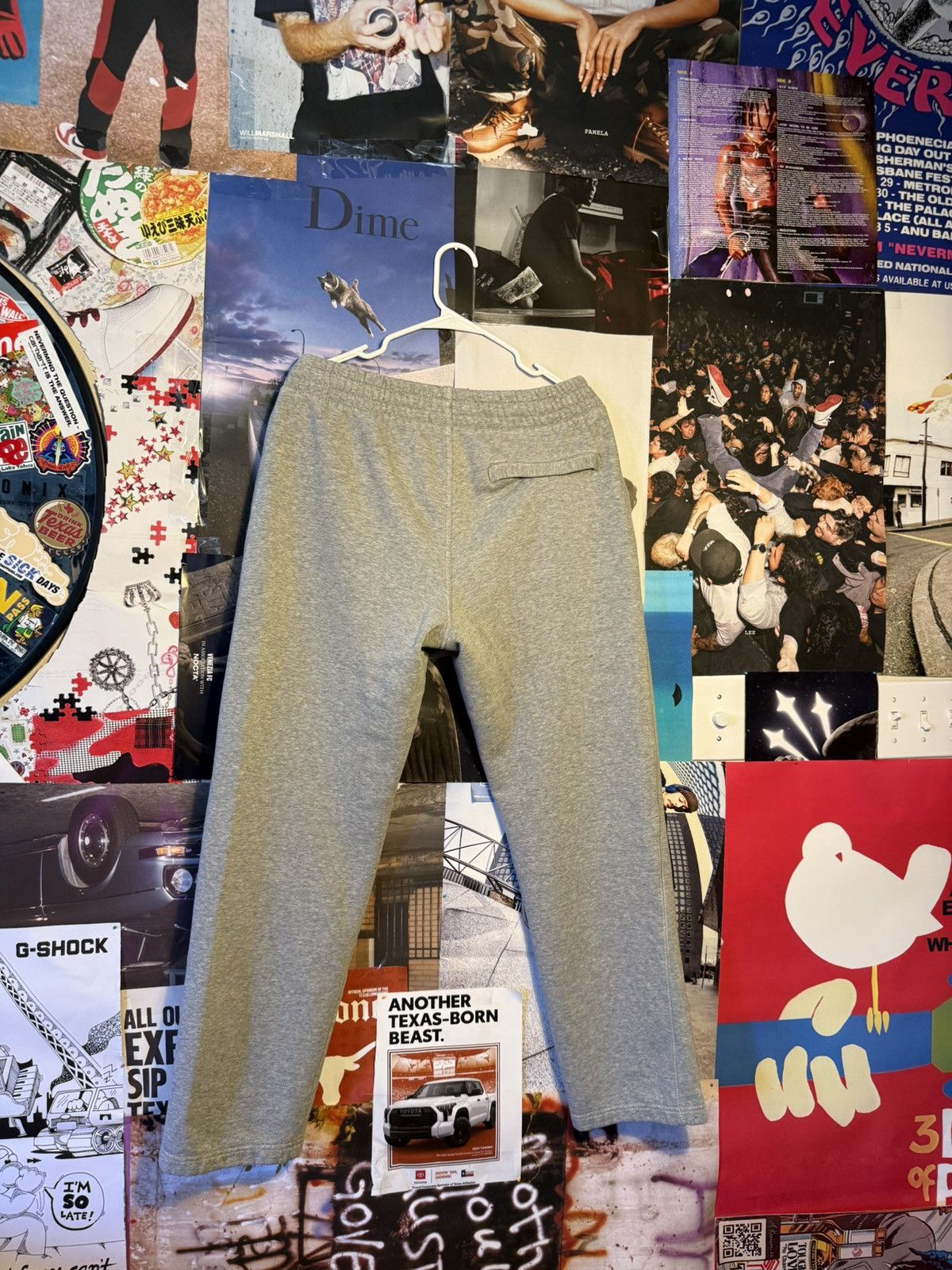 Nike Nike Gray Fleece Sweatpants Mens Medium Mini Swoosh Size US 32 / EU 48 - 6 Thumbnail