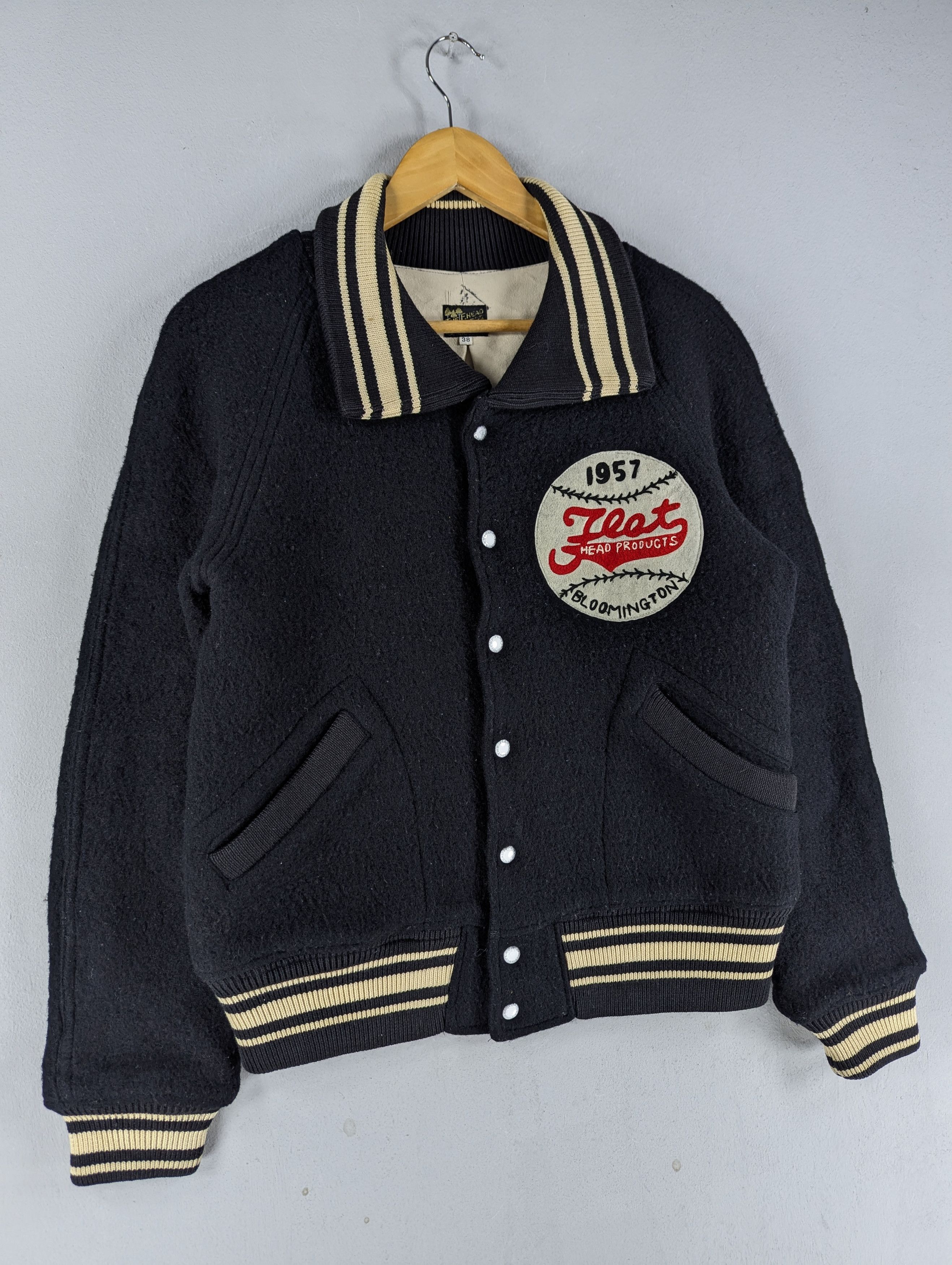 The Flat Head Vintage The Flat Head Wool Varsity Baseball Jacket Size 38 Size US M / EU 48-50 / 2 - 3 Thumbnail