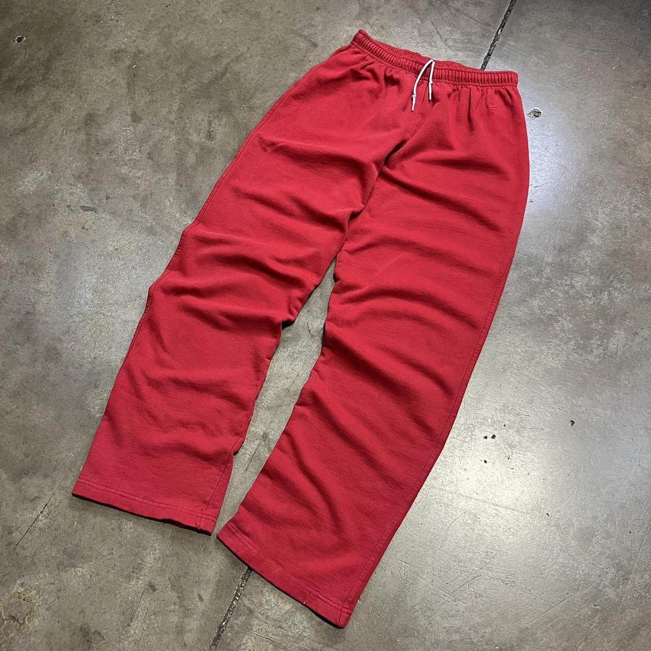 Nike Vintage Nike Sweatpants Wide Leg Baggy Swoosh Cotton Y2K Size US 30 / EU 46 - 3 Thumbnail