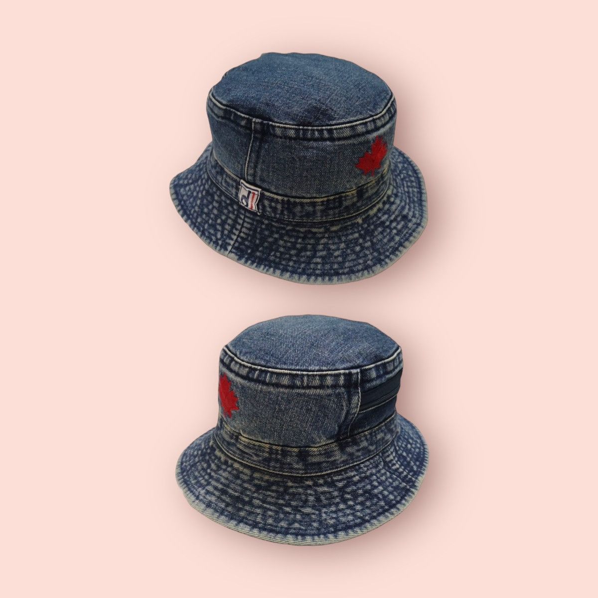image of Individual Vintage Top Dj Denim Washed Bucket Hat in Denim Blue, Men's