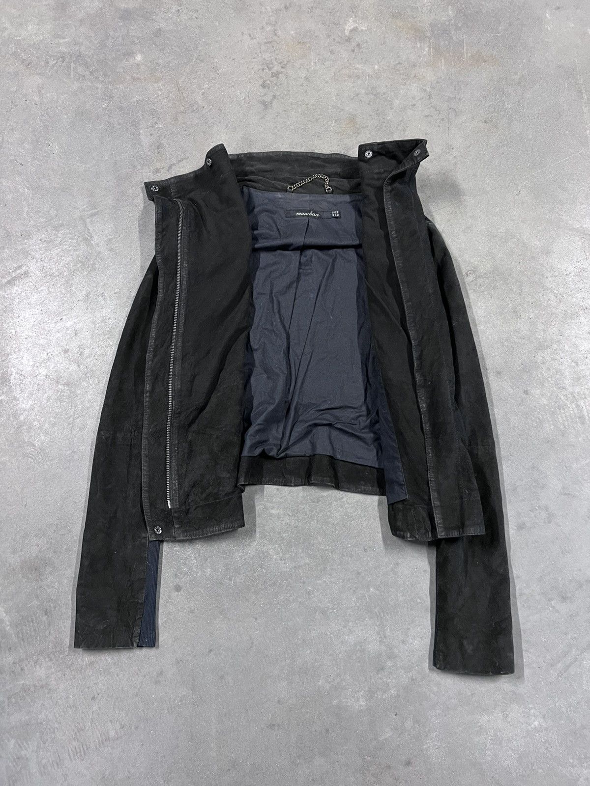 Muubaa Avant Garde Asymmetrical Real Leather Rick Style Jacket Size L / US 10 / IT 46 - 5 Thumbnail