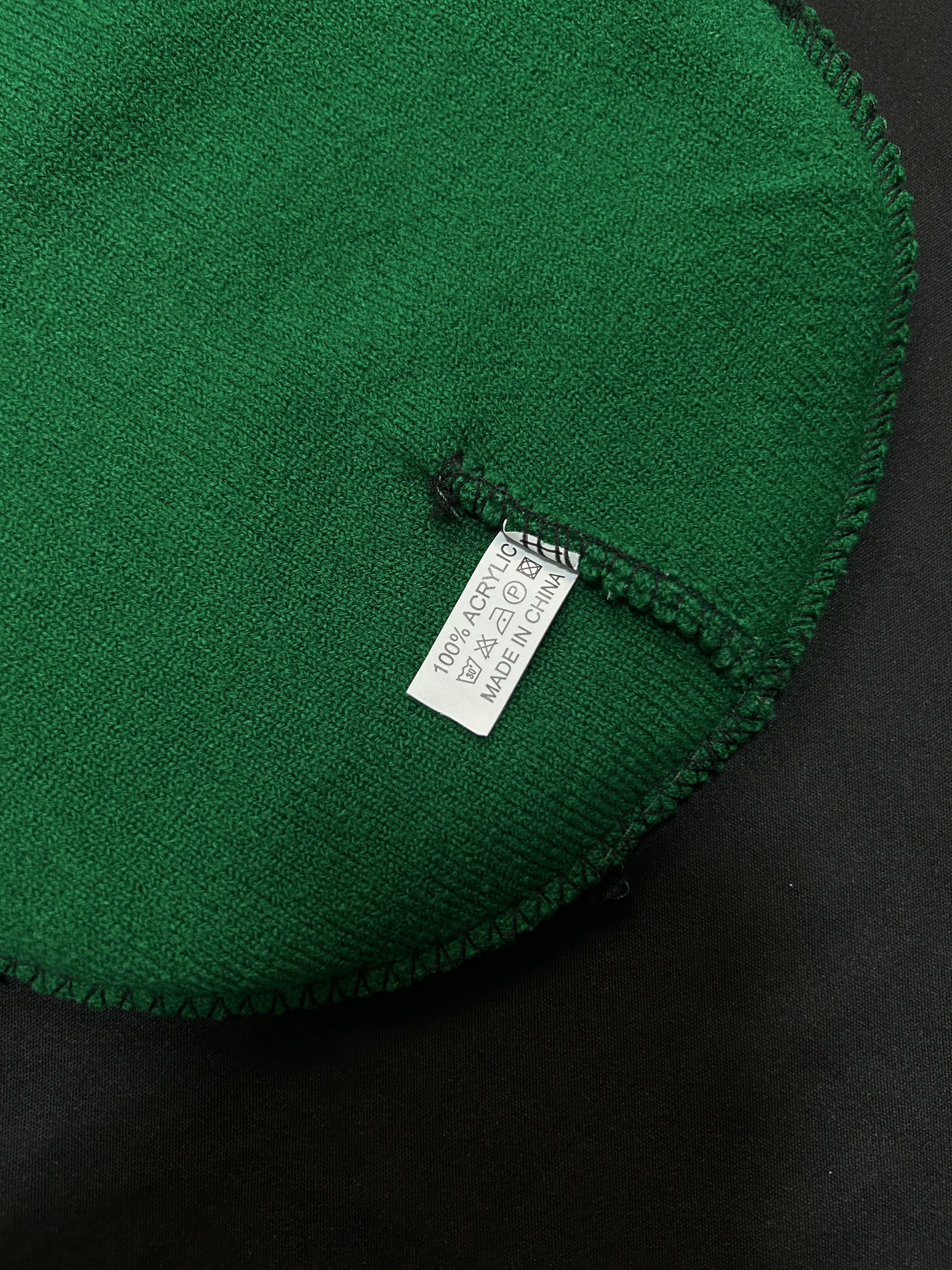 Japanese Brand Rare Chunky Graphic No Cuff Knit Green Beanie Hats OS Size ONE SIZE - 6 Thumbnail