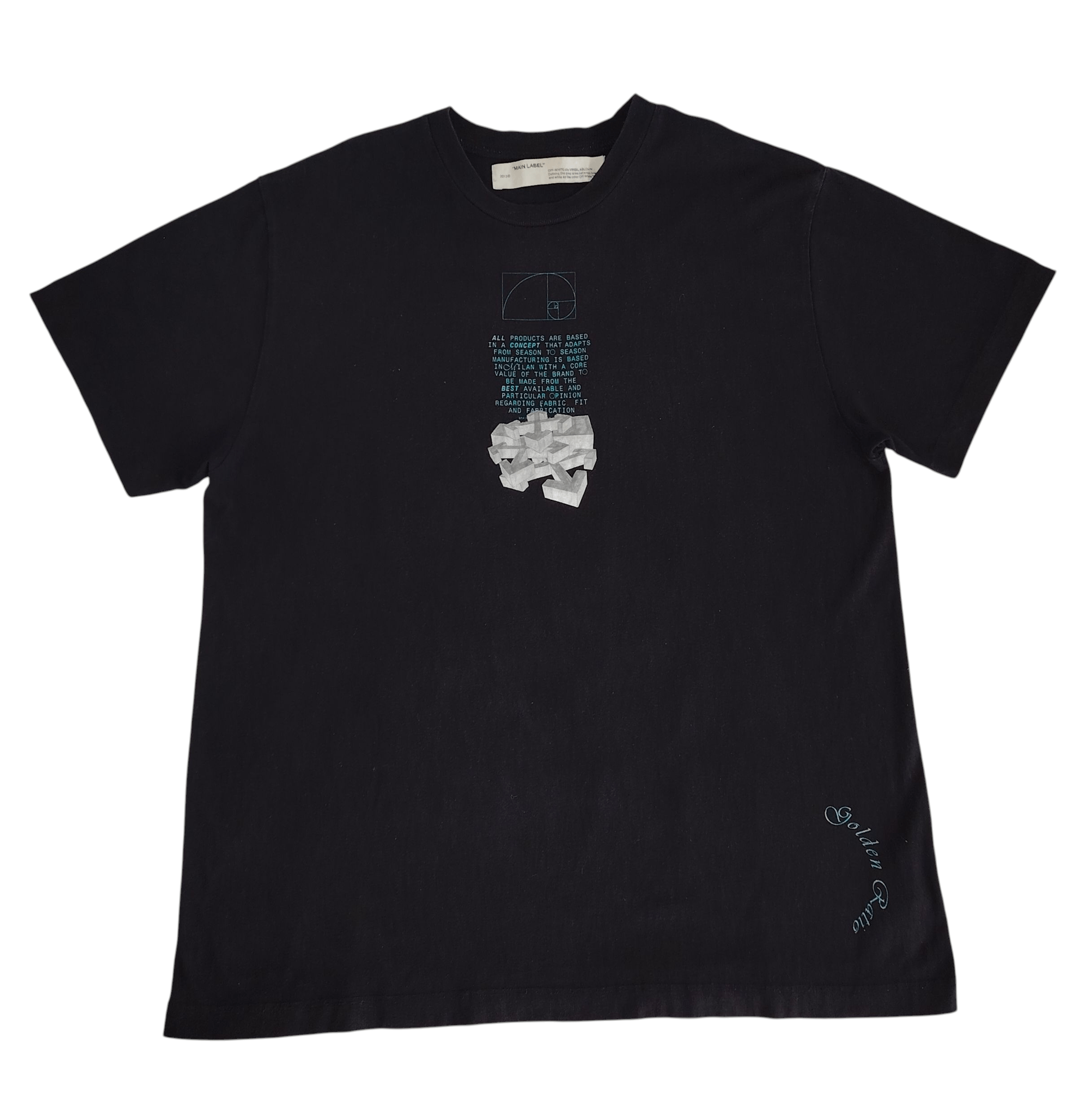 Off-White Off-White SS20 Golden Ratio Dripping Arrows Slim Tee Size US S / EU 44-46 / 1 - 2 Thumbnail
