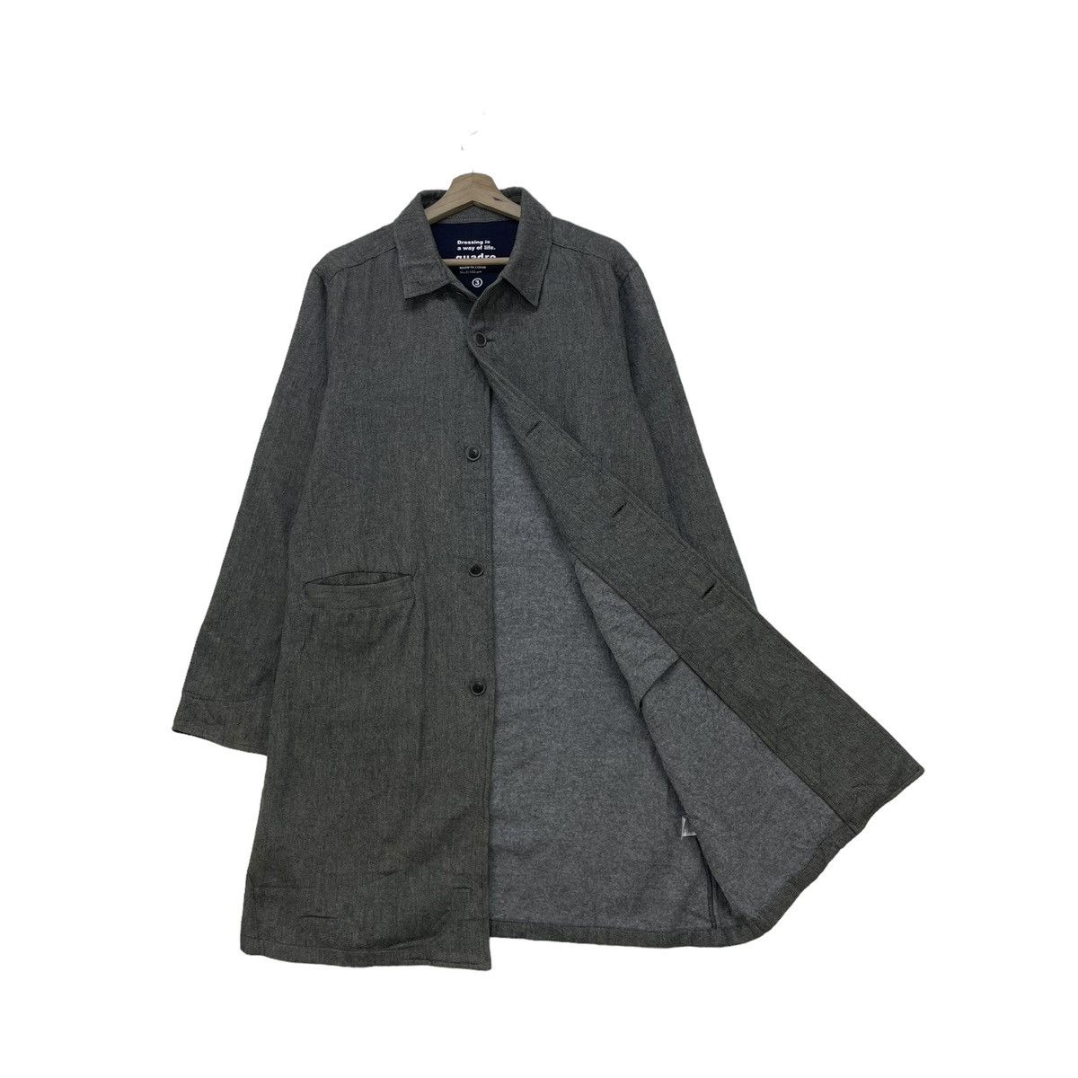 Beauty Beast 💥Japanese Brand Quadro Long Coat Dual Pocket Inspired Yohji Size US M / EU 48-50 / 2 - 2 Thumbnail