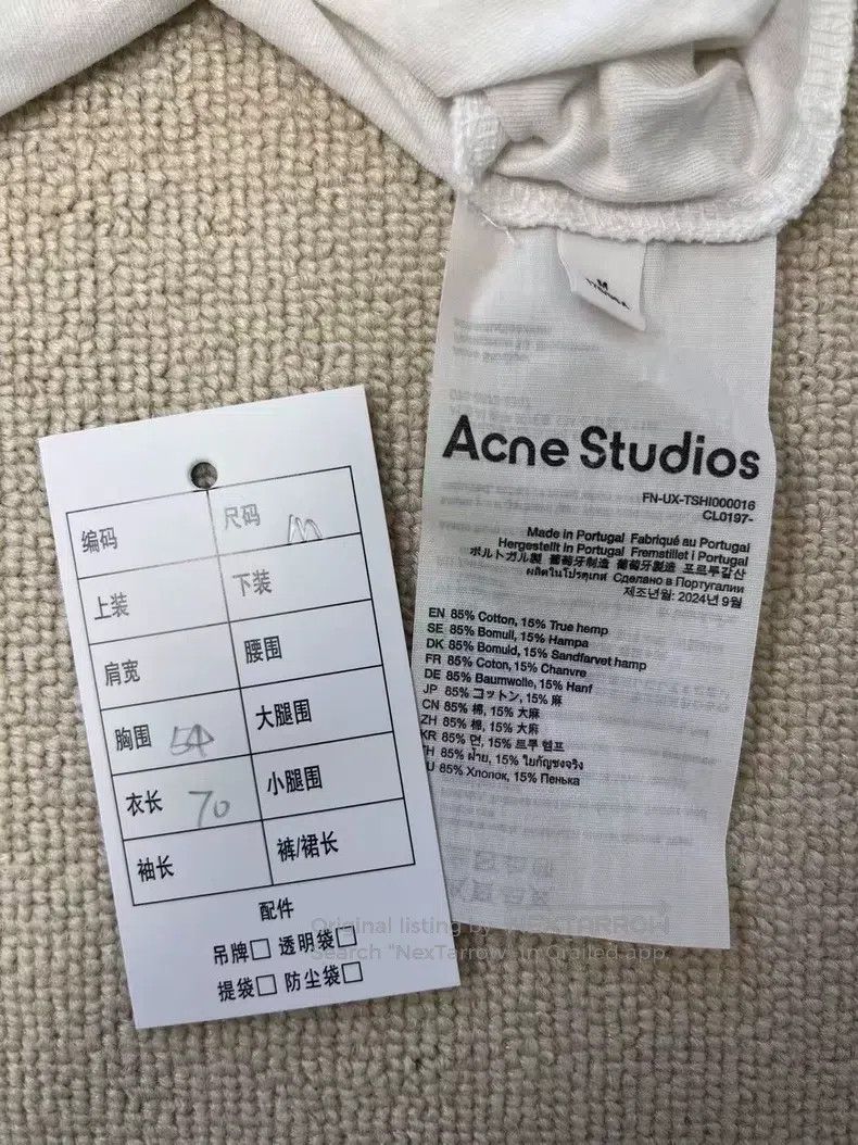 Acne Studios Acne Studios 1996 Series Letter Logo Aged Print Crewneck L Size US M / EU 48-50 / 2 - 5 Thumbnail