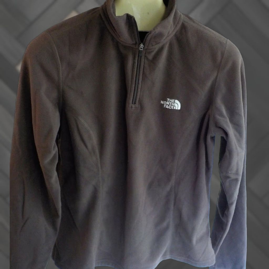 The North Face The North Face Fleece 1/4 Zip Pullover Brown Medium Womens 100% Polyester Activewear Long Sleeve Casual X 90s? Size M / US 6-8 / IT 42-44 - 1 Thumbnail