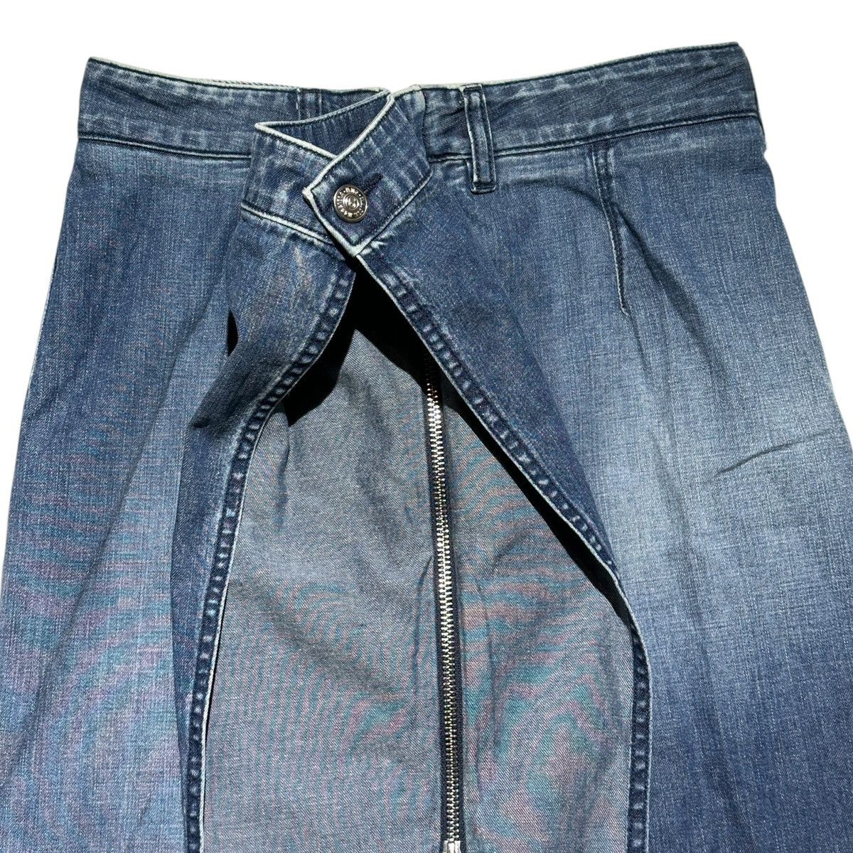 Maison Margiela Zippered denim maxi skirt Size 26" / US 2 / IT 38 - 2 Thumbnail