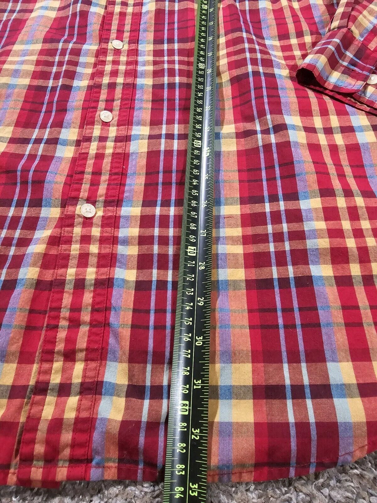 Chaps Chaps Easy Care Mens XL Red Plaid Button Down Long Sleeve Size US XL / EU 56 / 4 - 5 Thumbnail