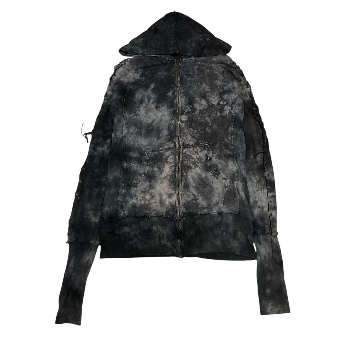 Vintage 🔥DISTRESSED PUNK BIKER ZIPPER JACKET MOON ACID WASH STYLE Size US M / EU 48-50 / 2 - 1 Thumbnail