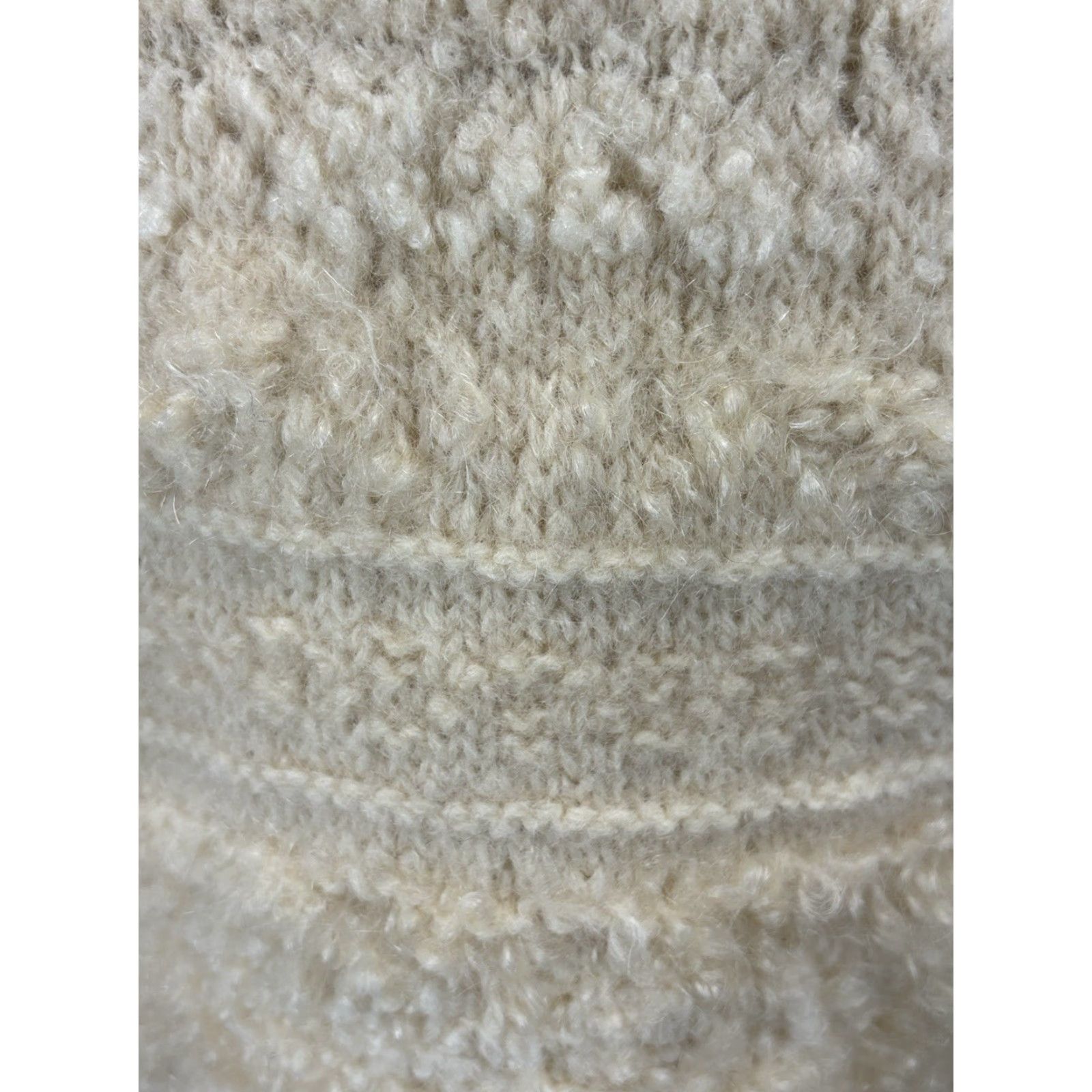 Jones New York VINTAGE Jones New York Cardigan Sweater Shirt Women Petite Small Ivory Mohair Wool Knit Mock Neck Long Sleeve Vintage PS/Small Womens Size S / US 4 / IT 40 - 7 Thumbnail