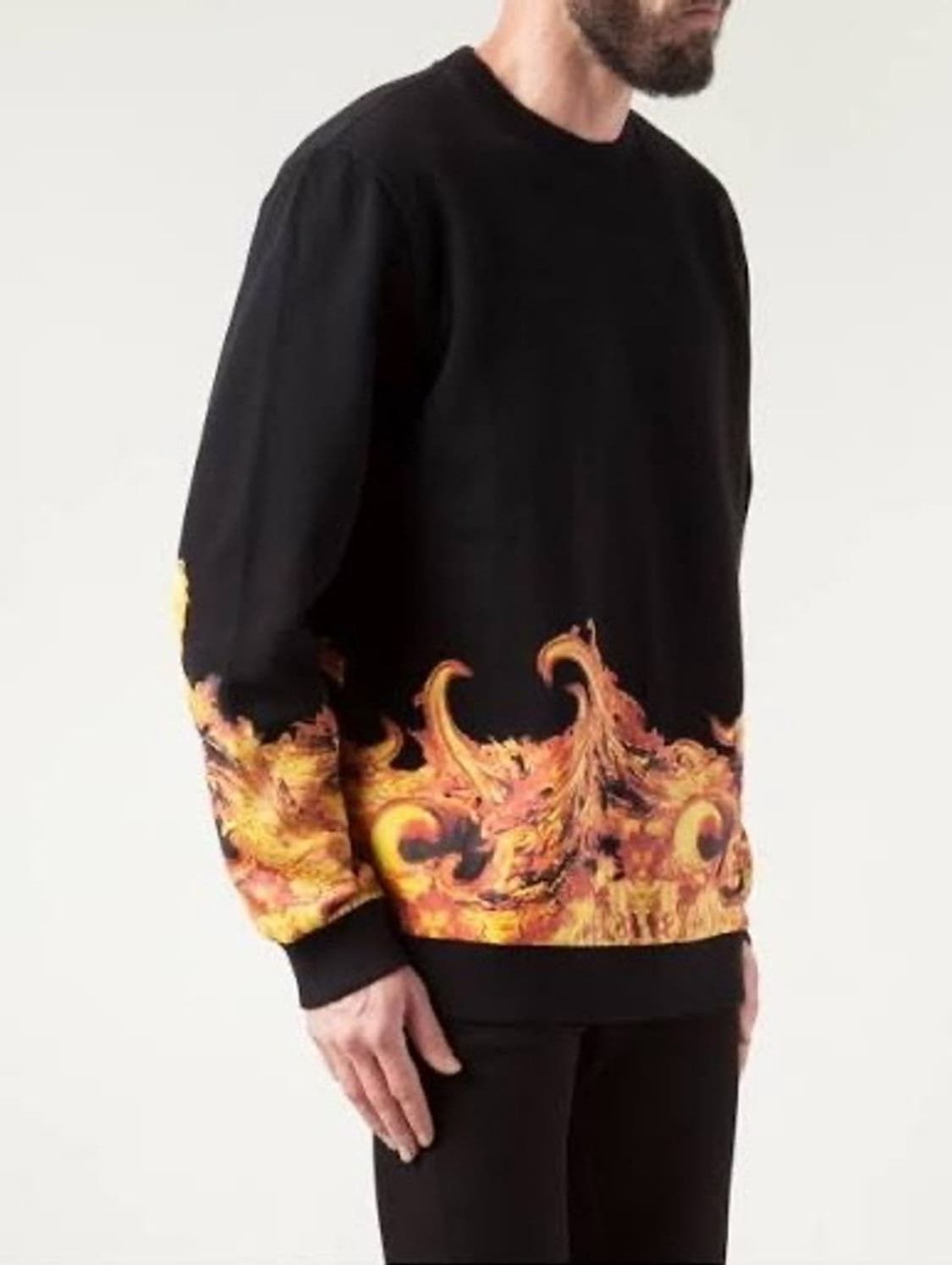 Givenchy Givenchy Black Flame Sweatshirt Size US L / EU 52-54 / 3 - 2 Thumbnail