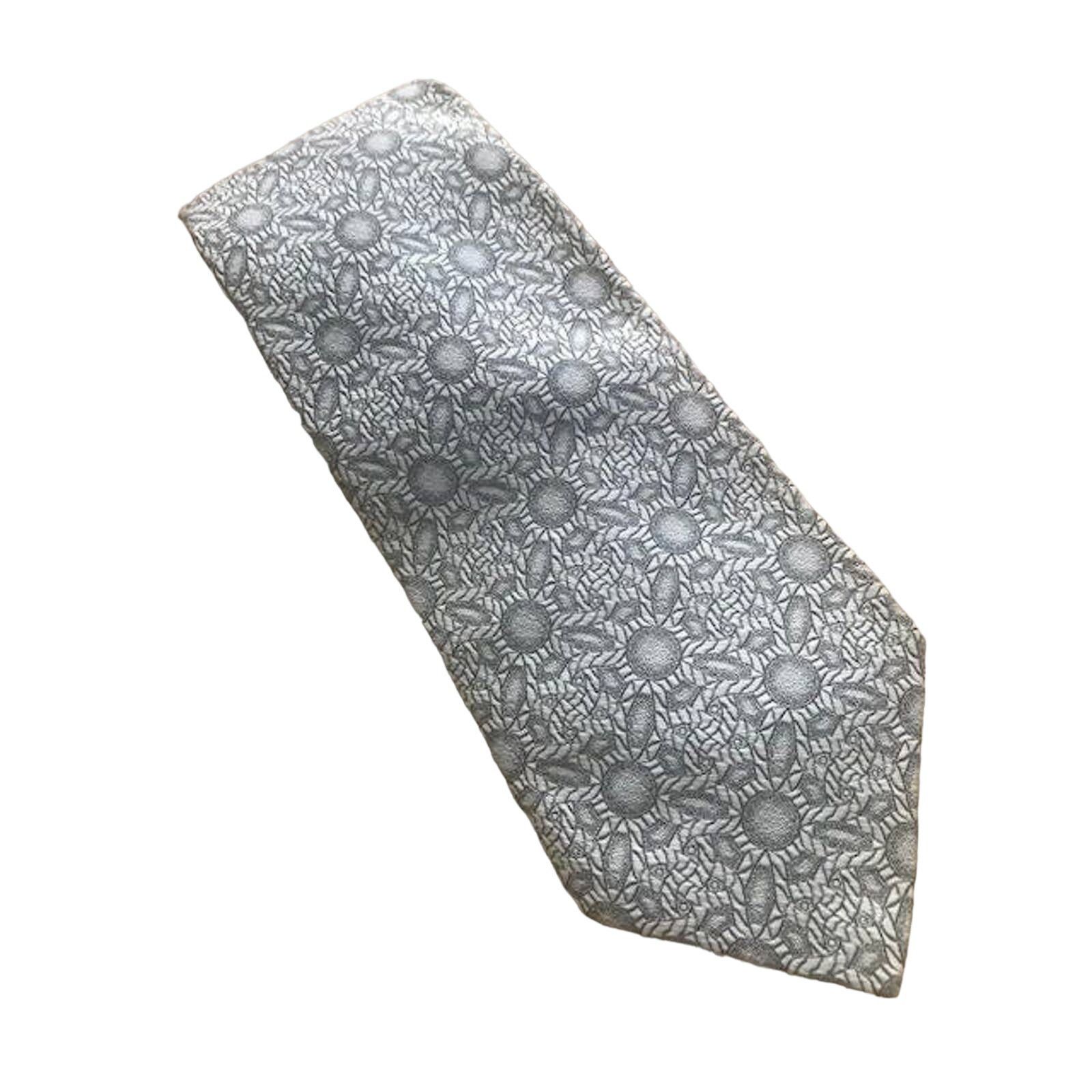 Vintage Vintage Wide White Black Geometric Monsieur Cravatieur Tie Size ONE SIZE - 1 Thumbnail